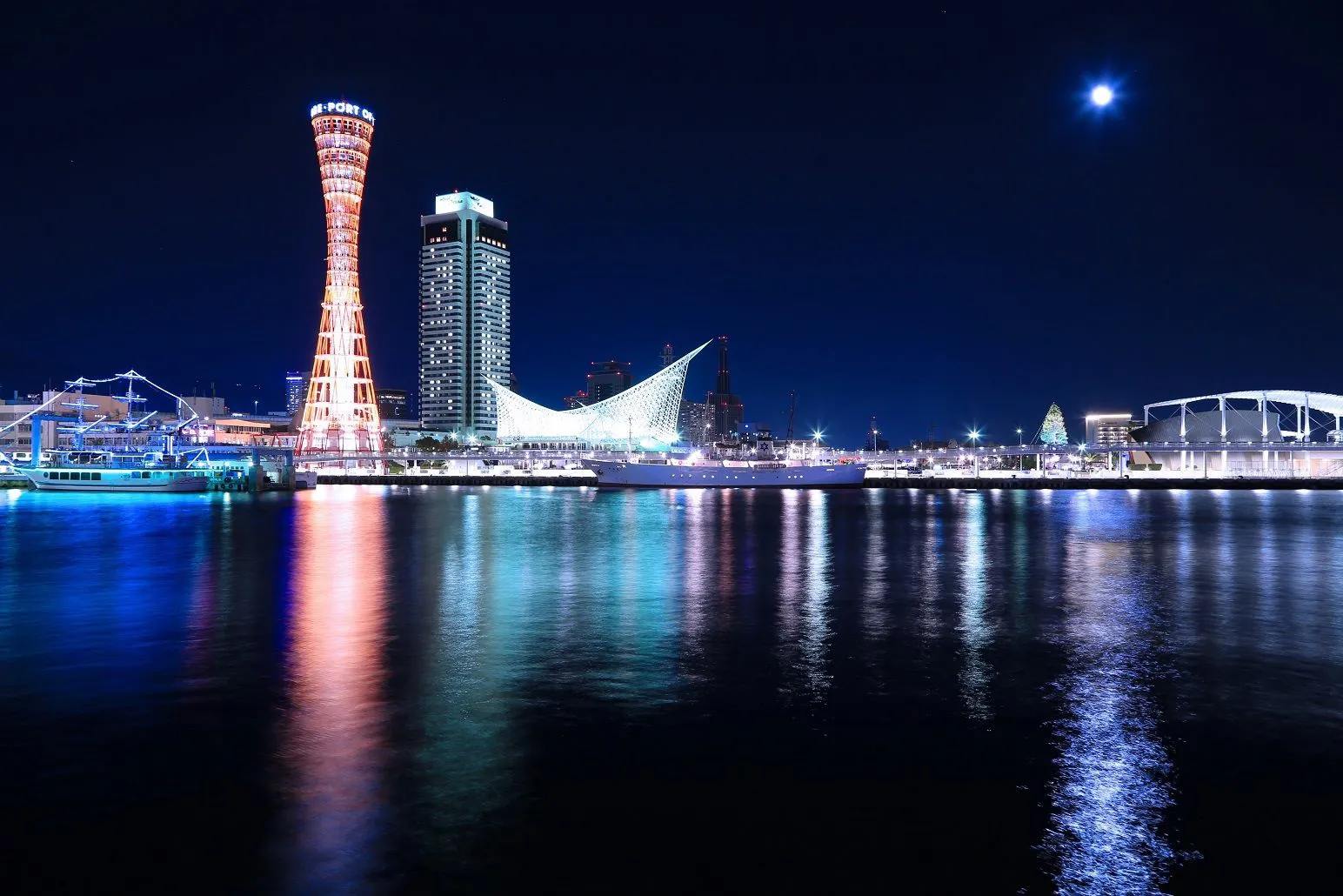 月夜の神戸港 No.0000