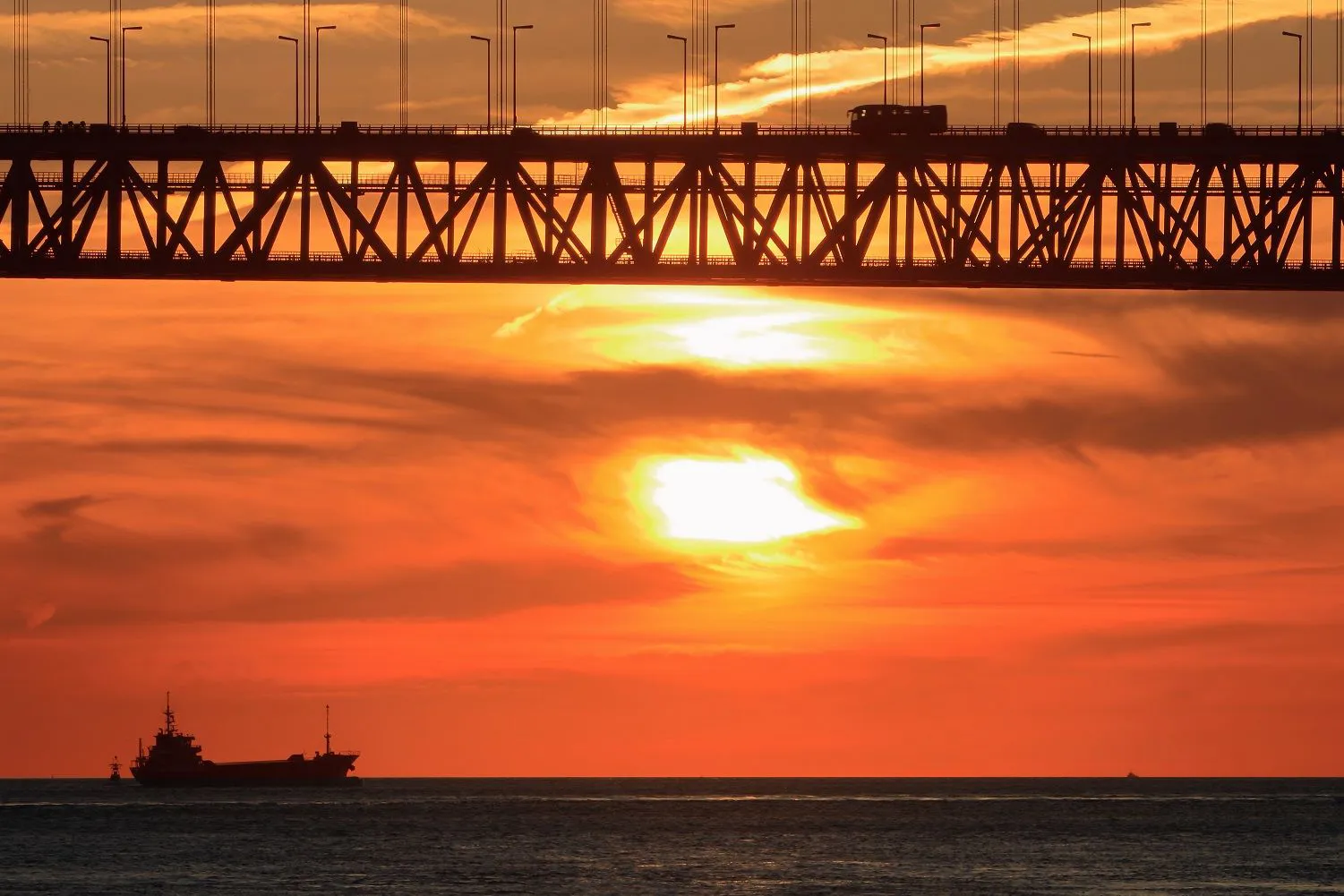 明石海峡の夕景 No.0000