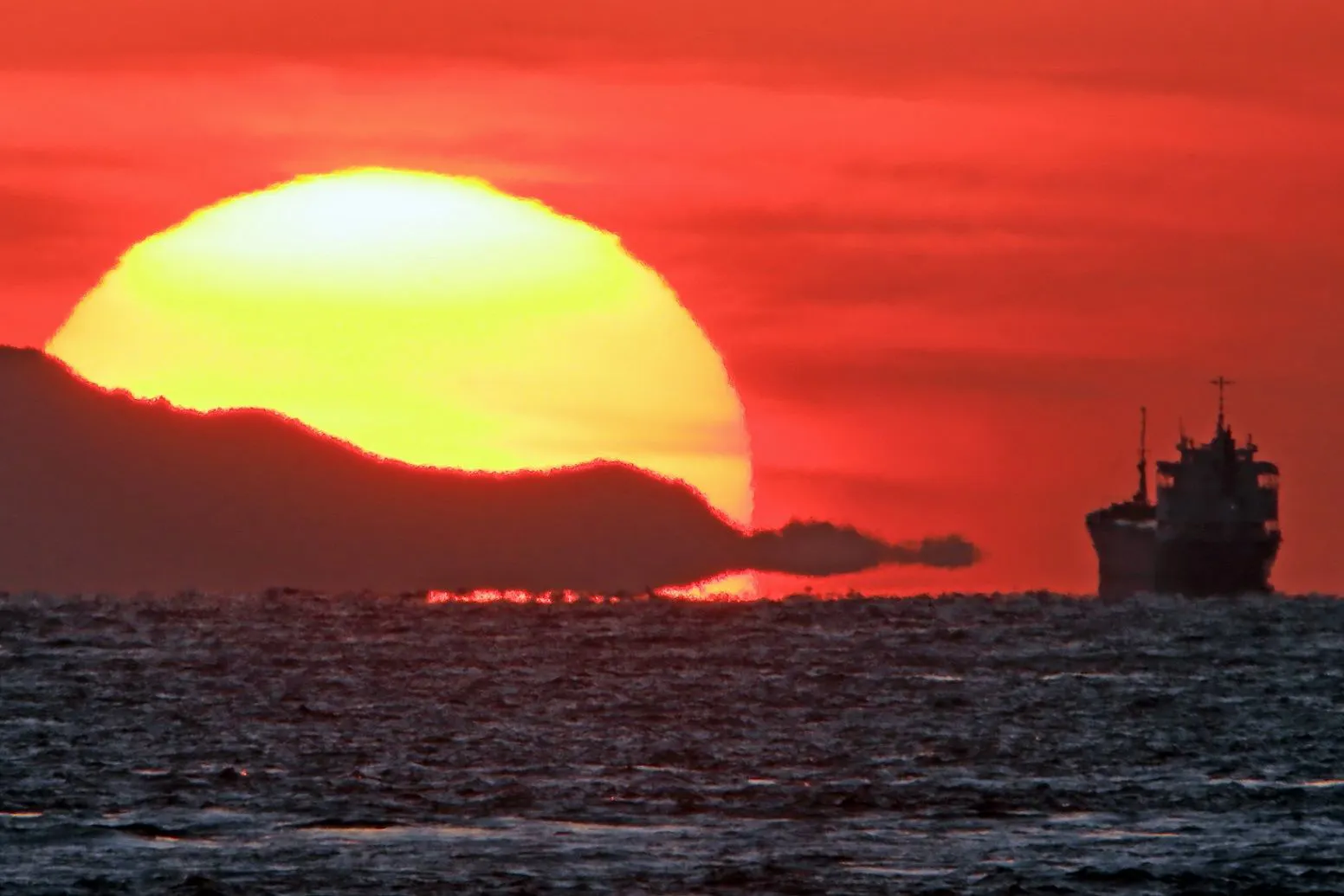 夕陽と浮島現象 No.0000