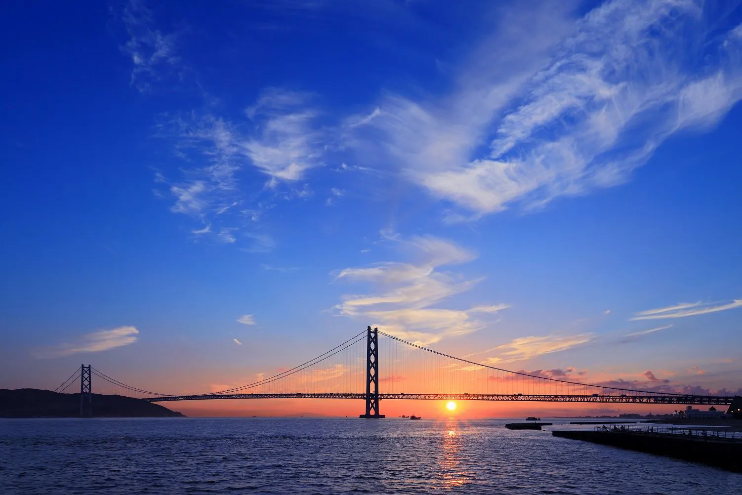 明石海峡の夕景 No.0000