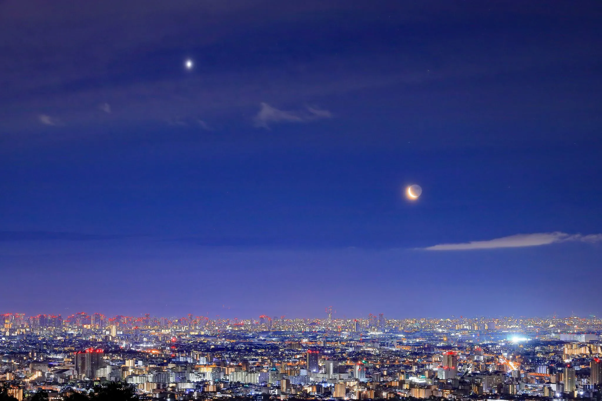明けの明星と月のランデブー No.0000