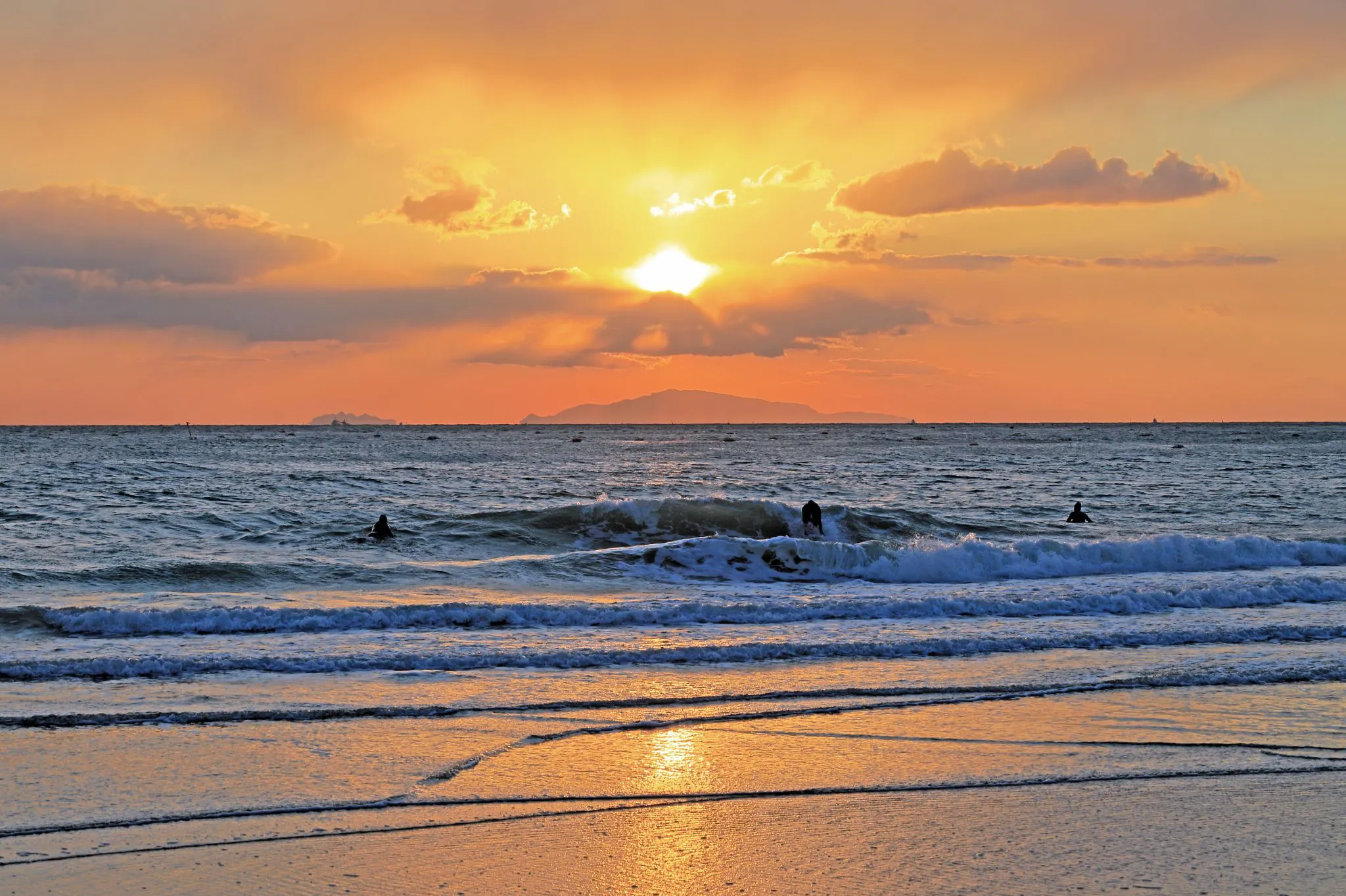 夕照の海岸 No.0000