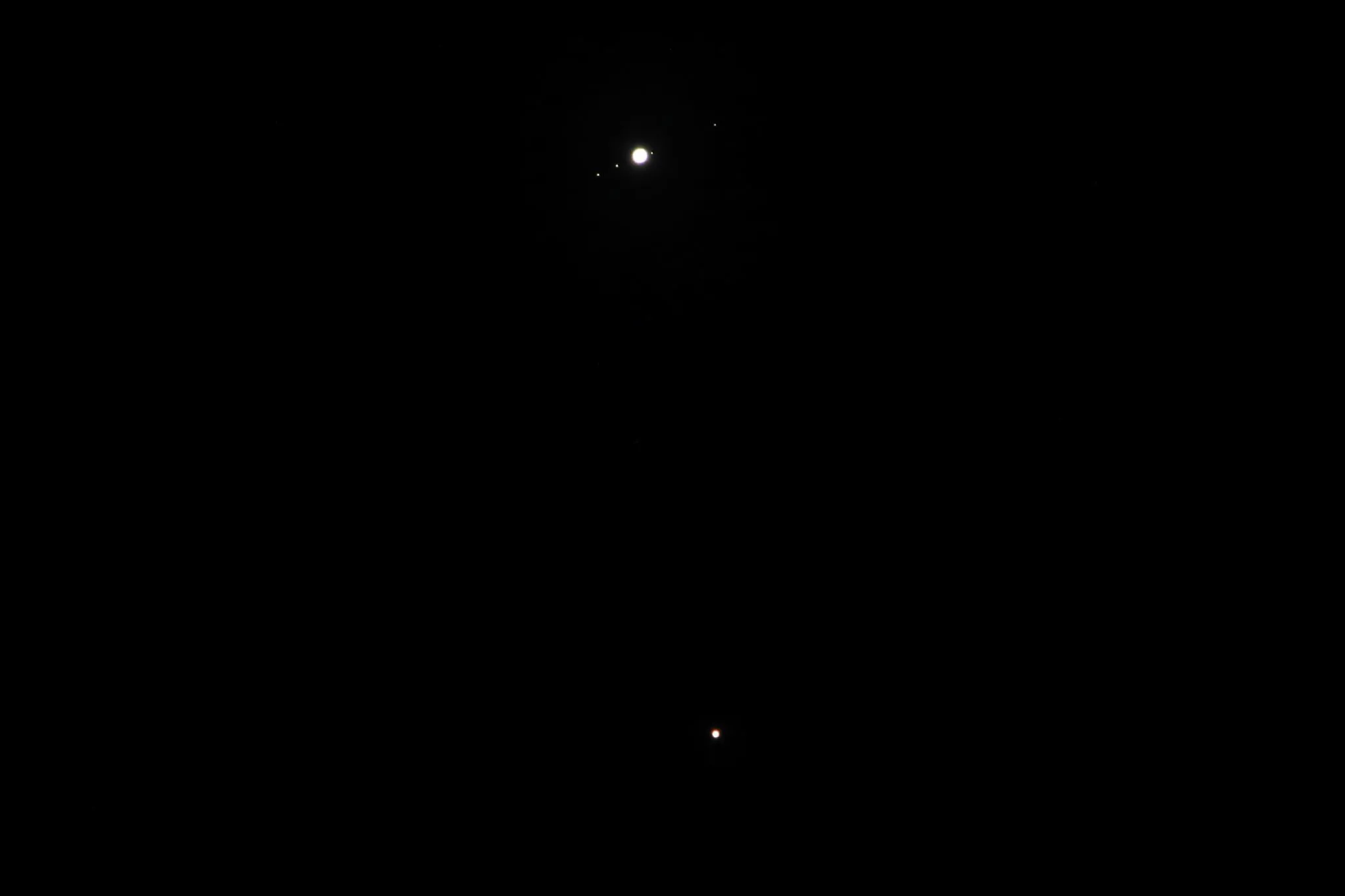大接近した木星（上）と火星（下） No.0000