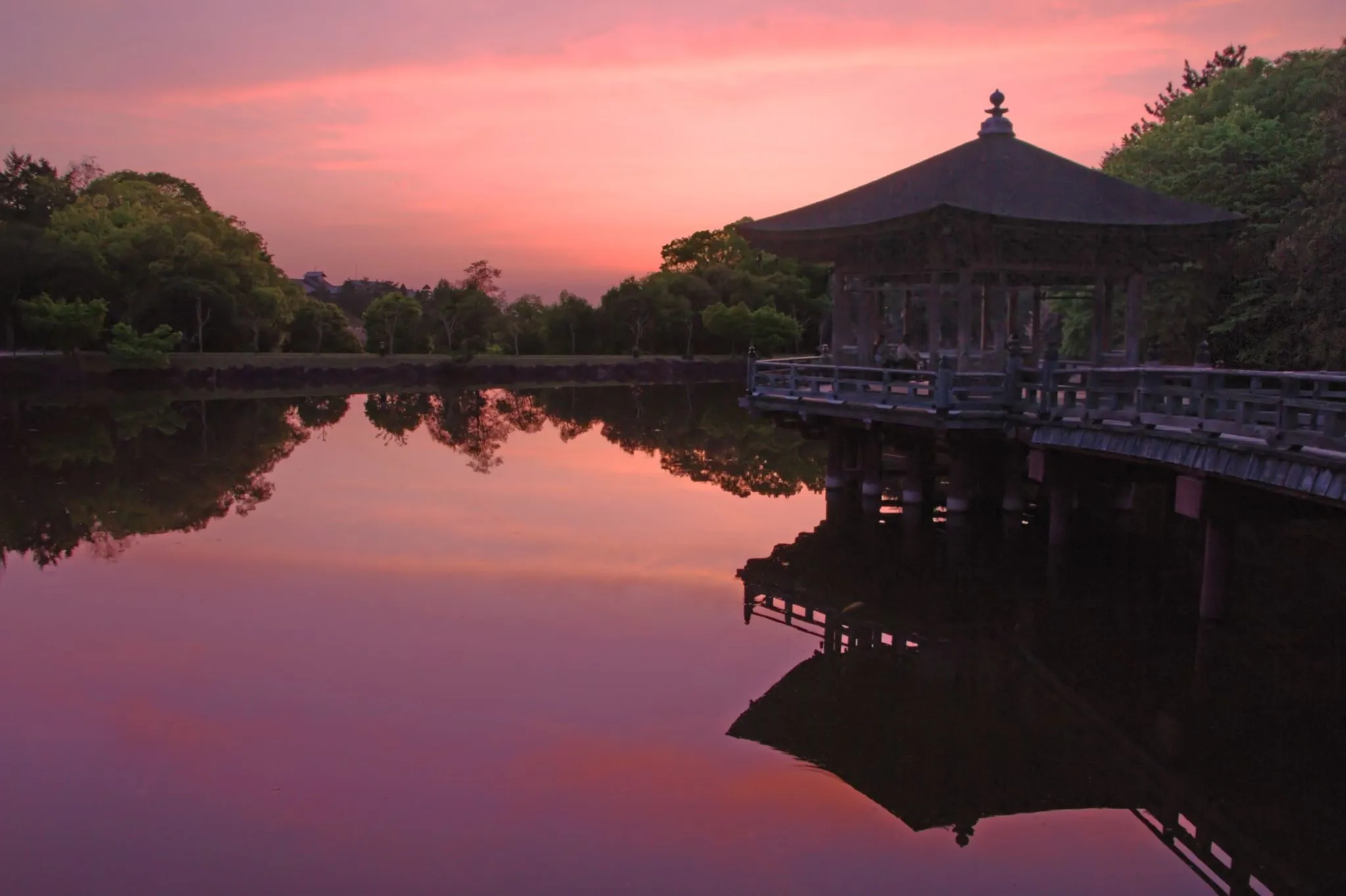 浮見堂の夕景 No.0000