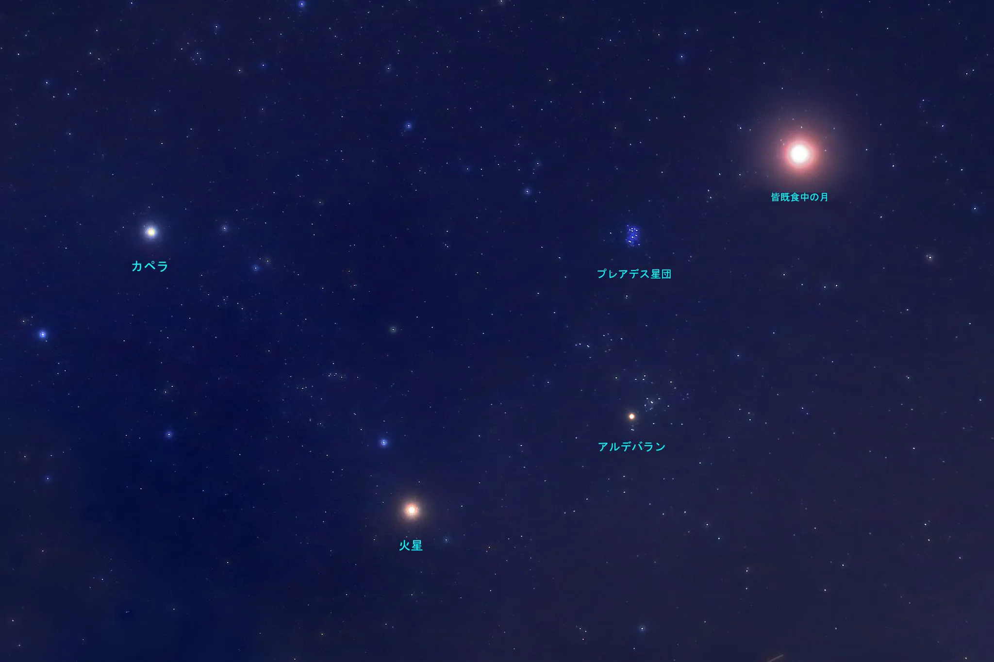 赤い満月と星空 No.0000