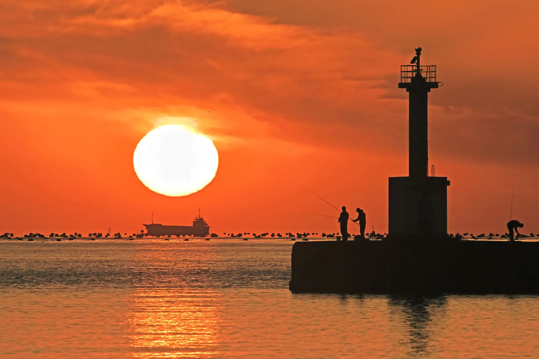 江井ヶ島の夕陽 No.0000