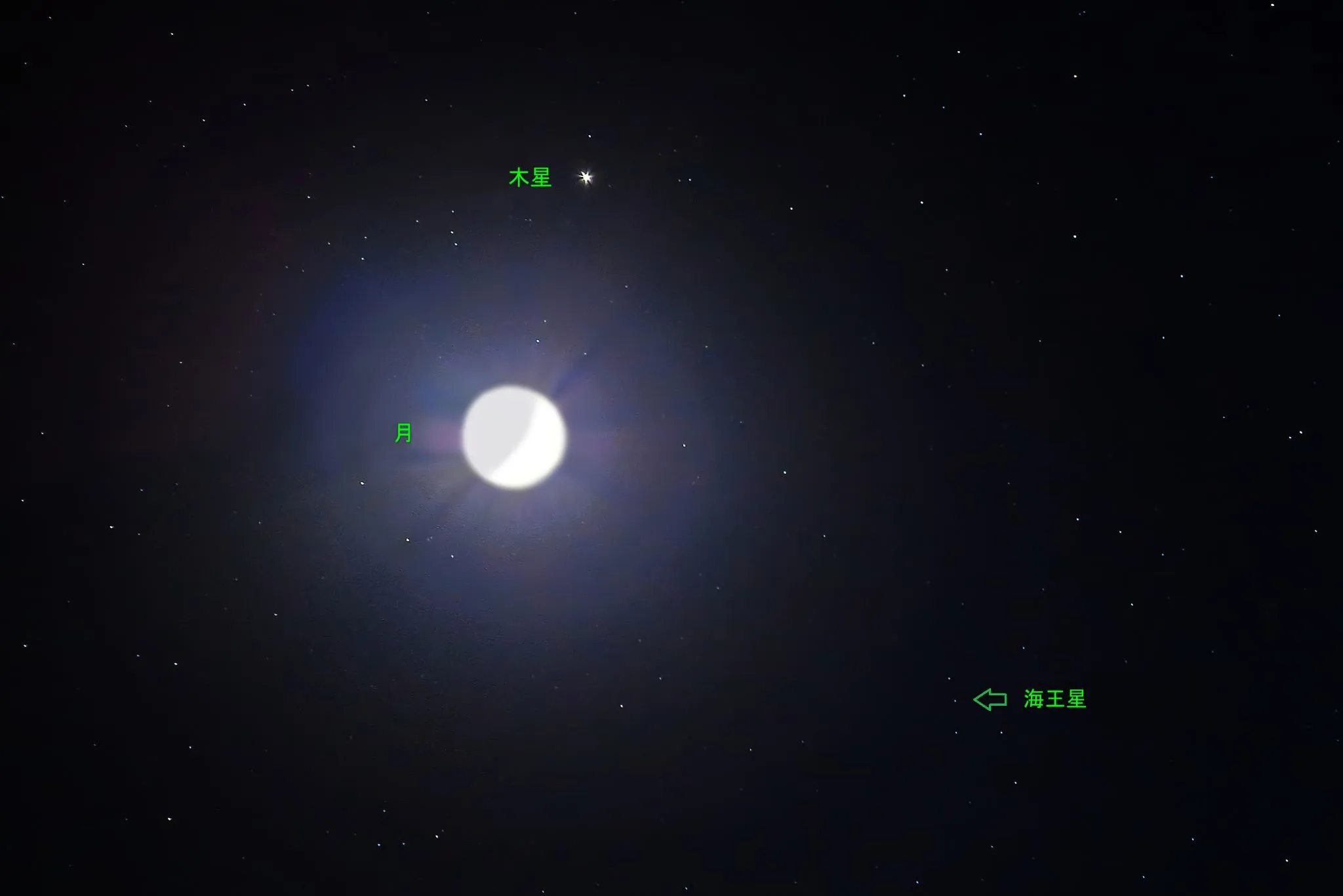 月と木星と海王星 No.0000