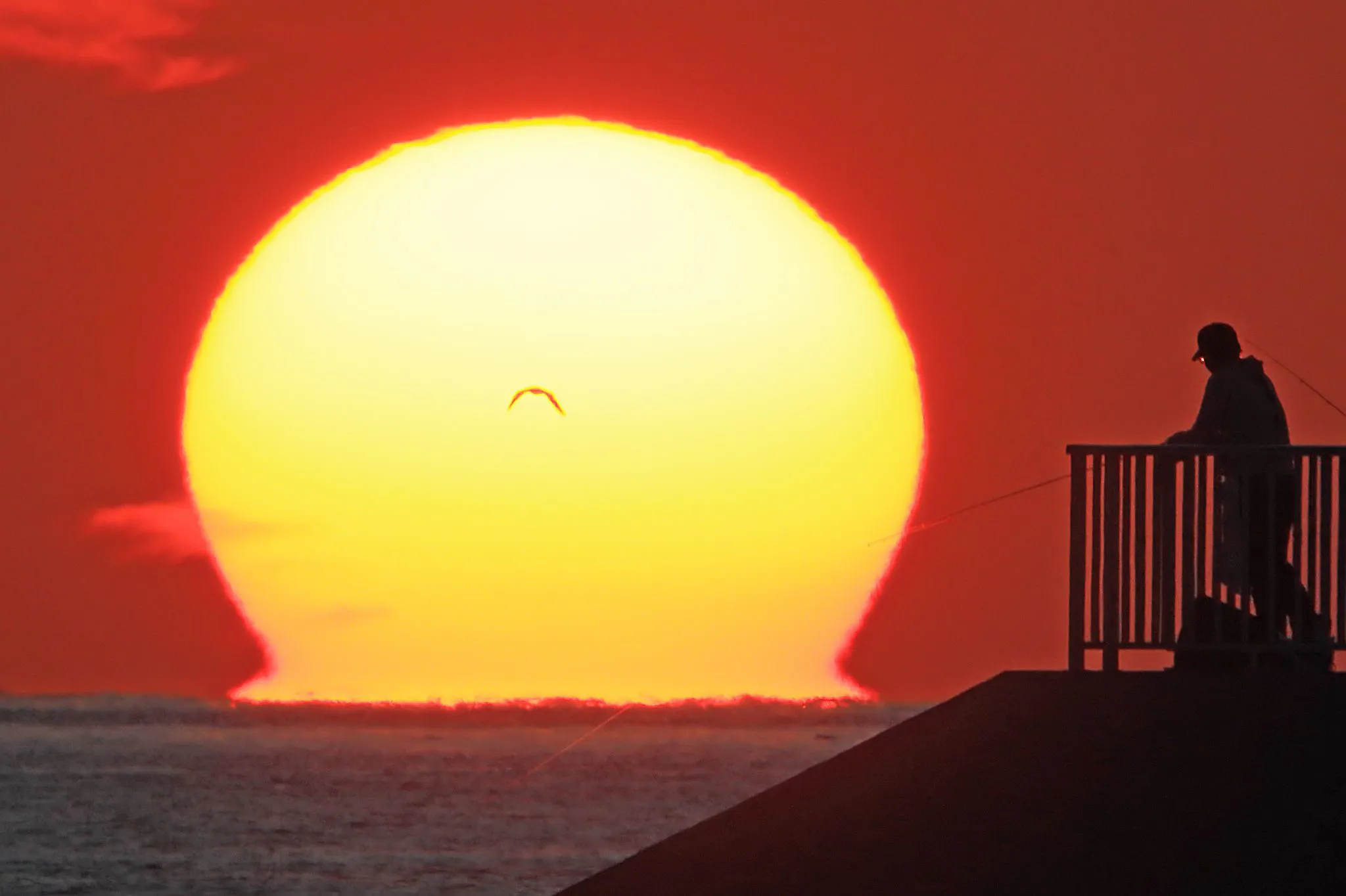 だるま夕日を釣る人 No.0000
