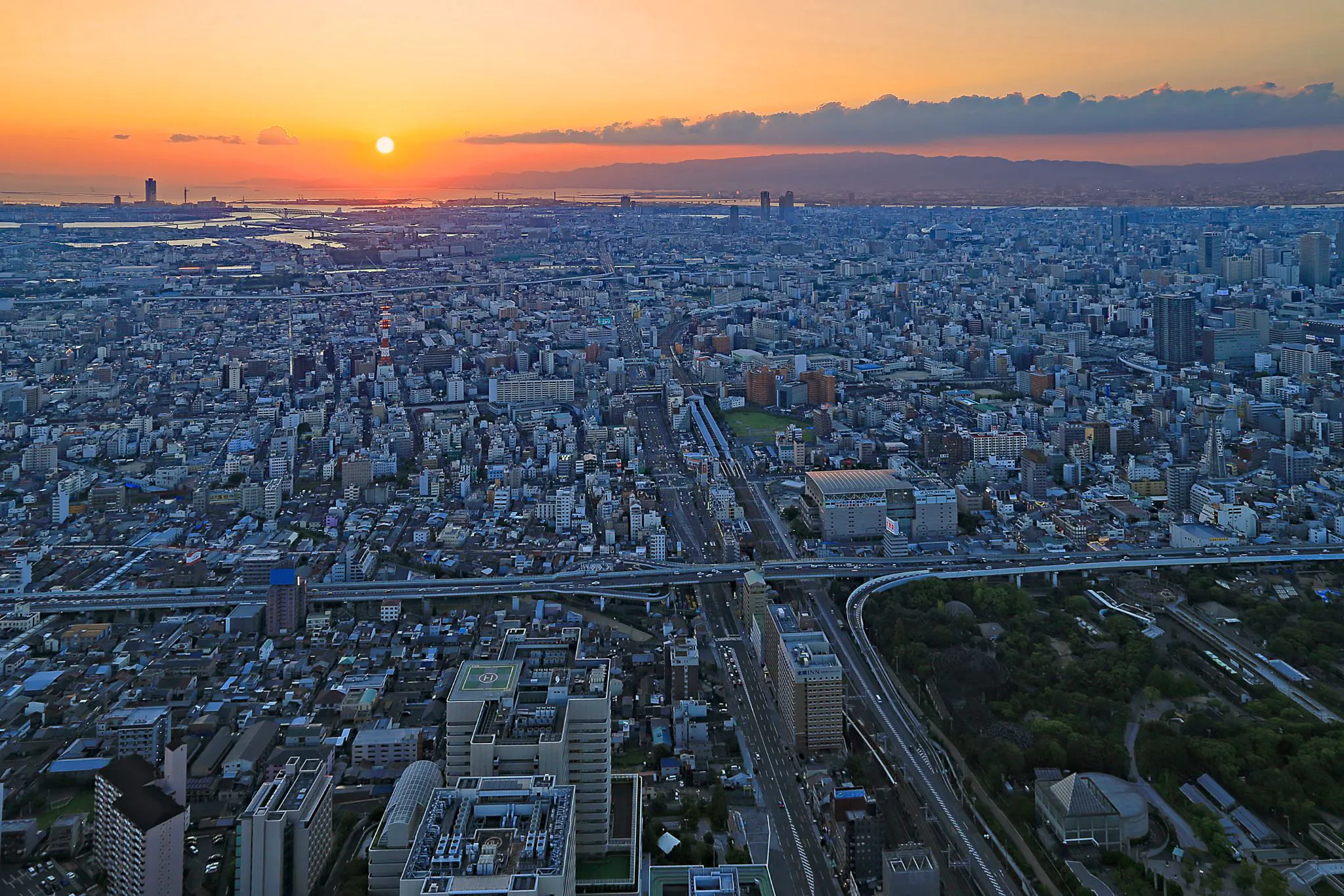 地上300mからの夕景 No.0000