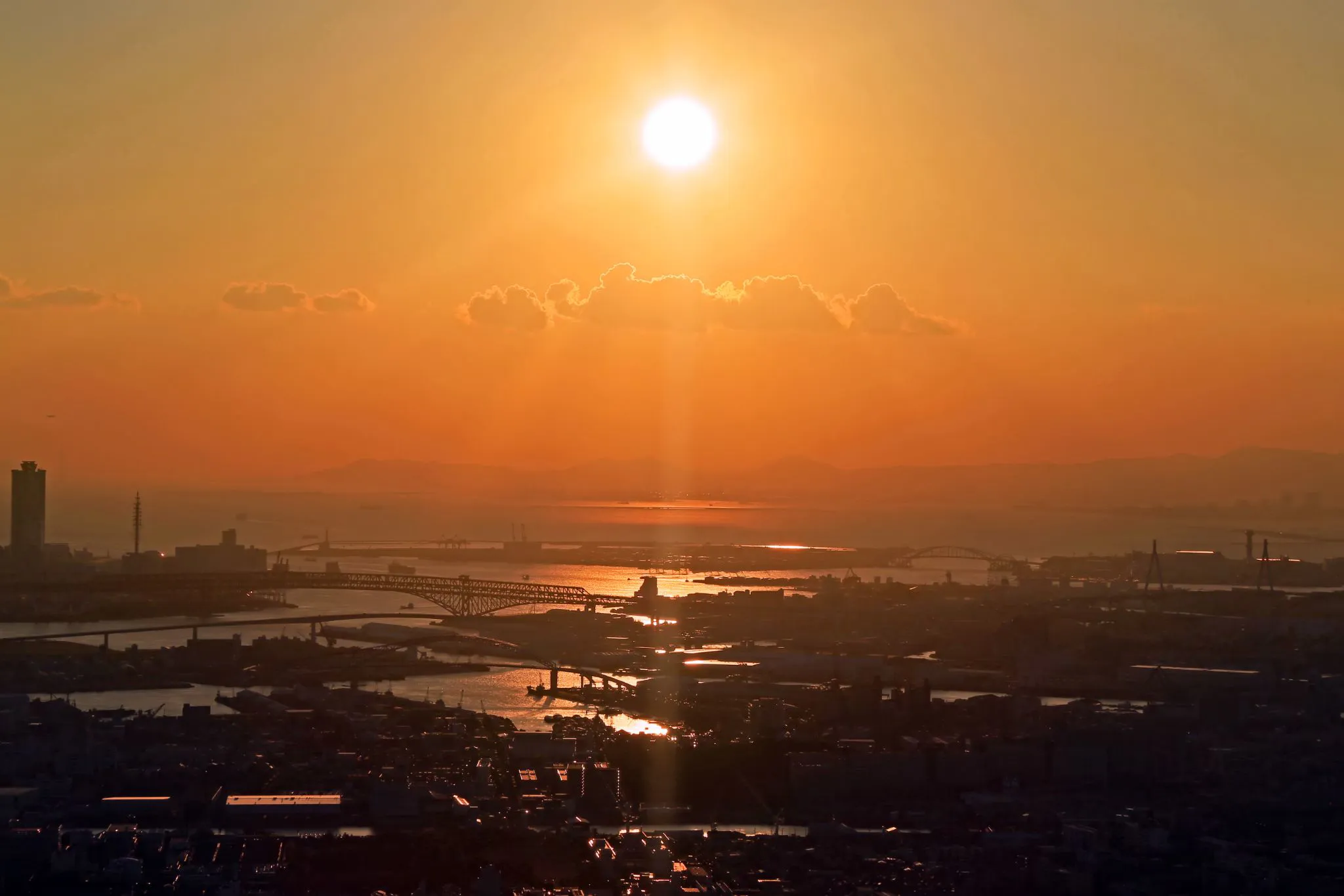 ハルカスからの夕陽 No.0000