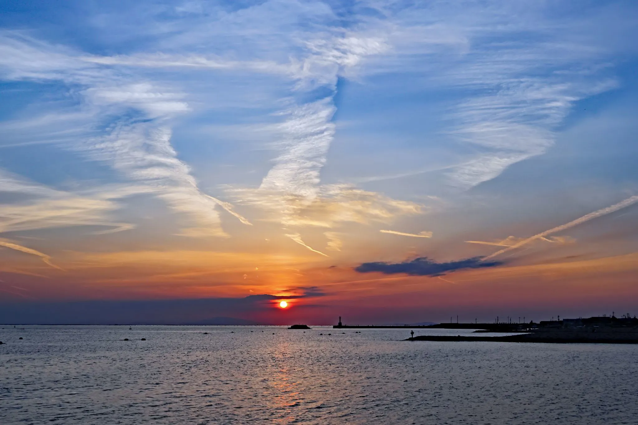 江井ヶ島の夕空 No.0000