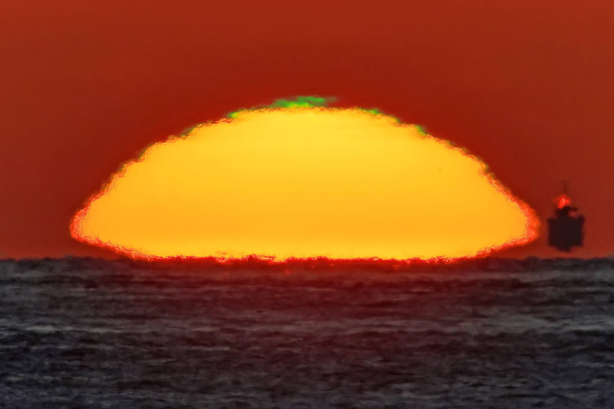 夕陽のグリーンフラッシュ No.0000