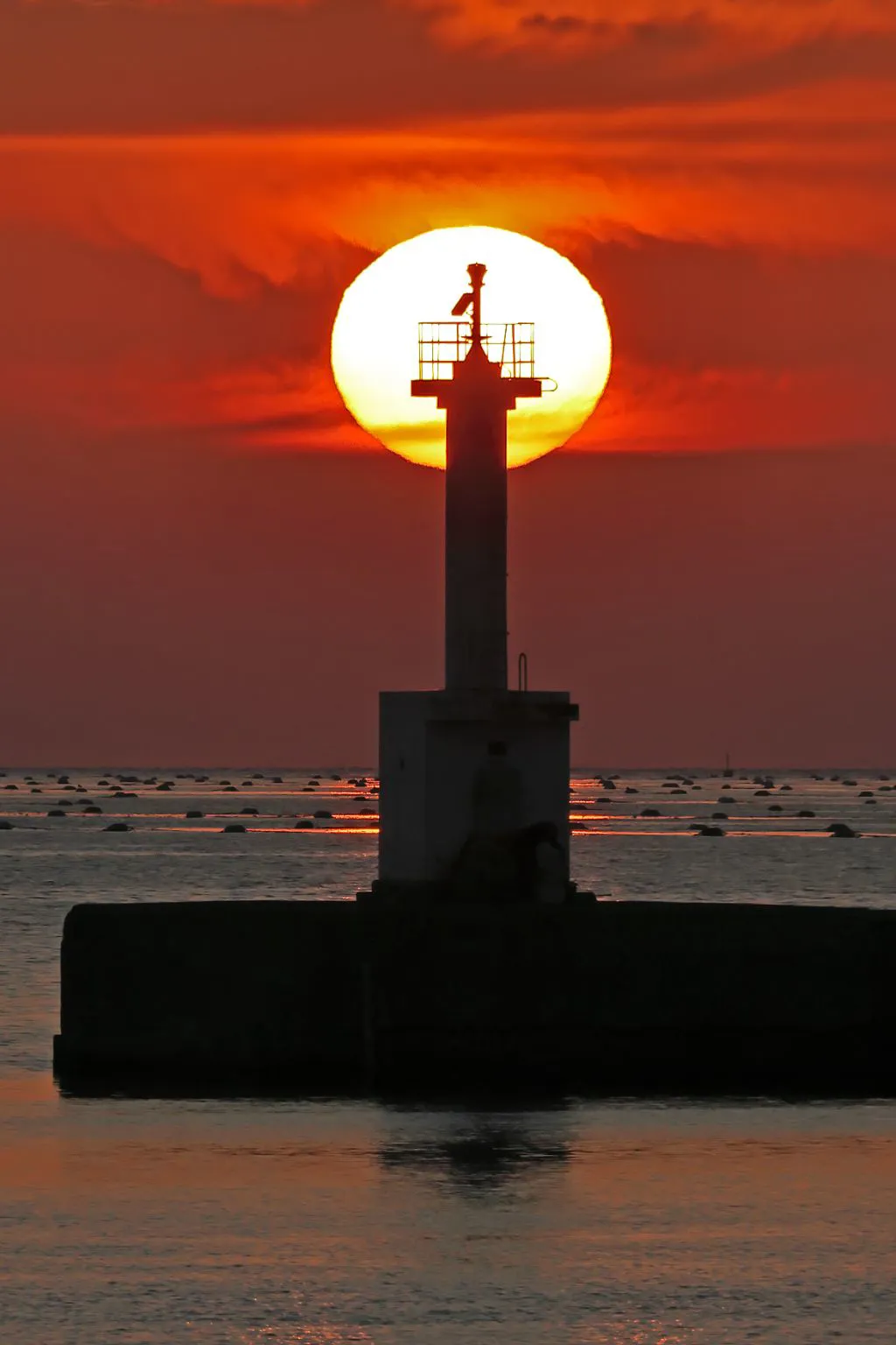 灯台に燈る夕陽 No.0000