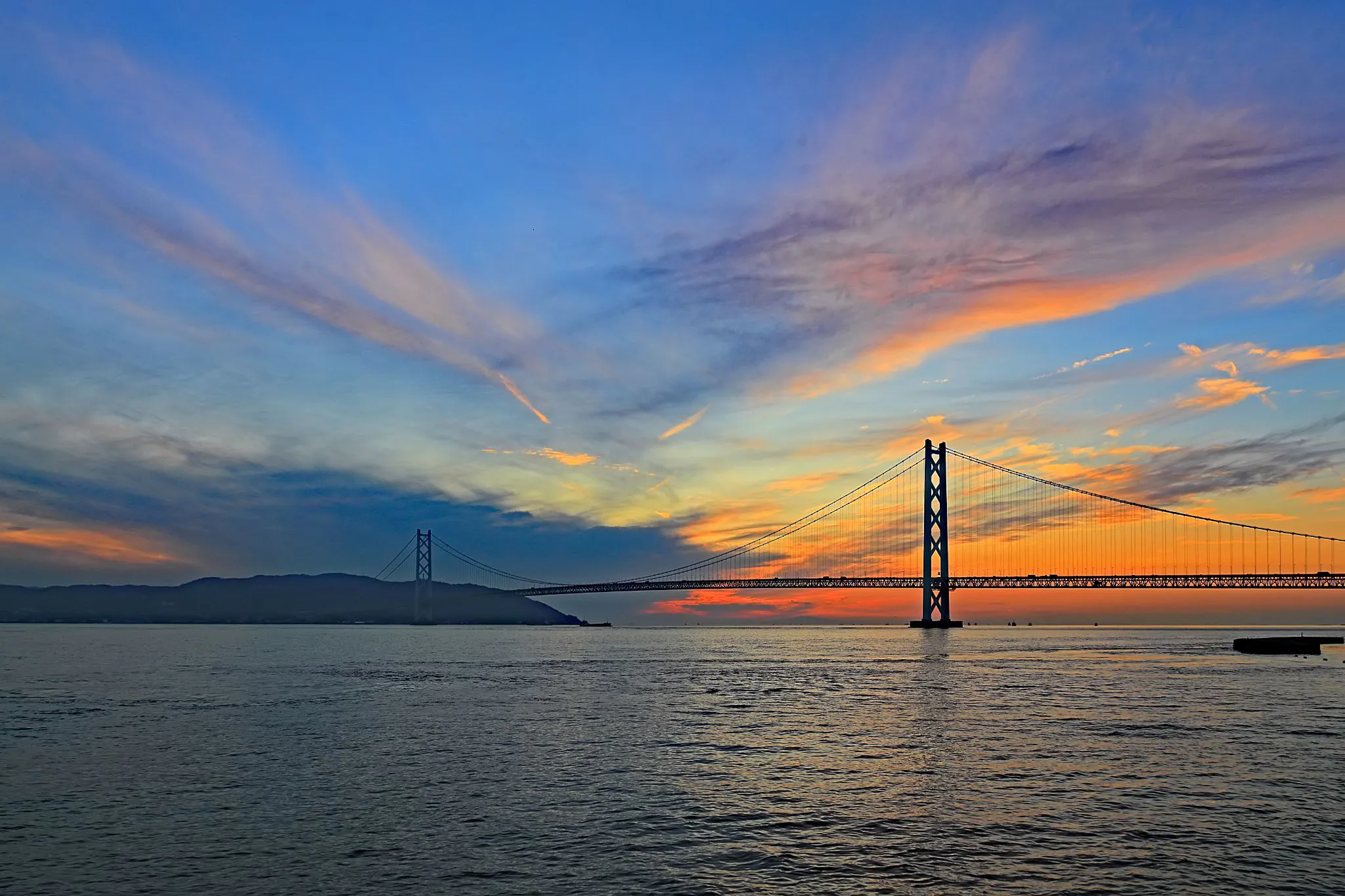 明石海峡の夕空 No.0000