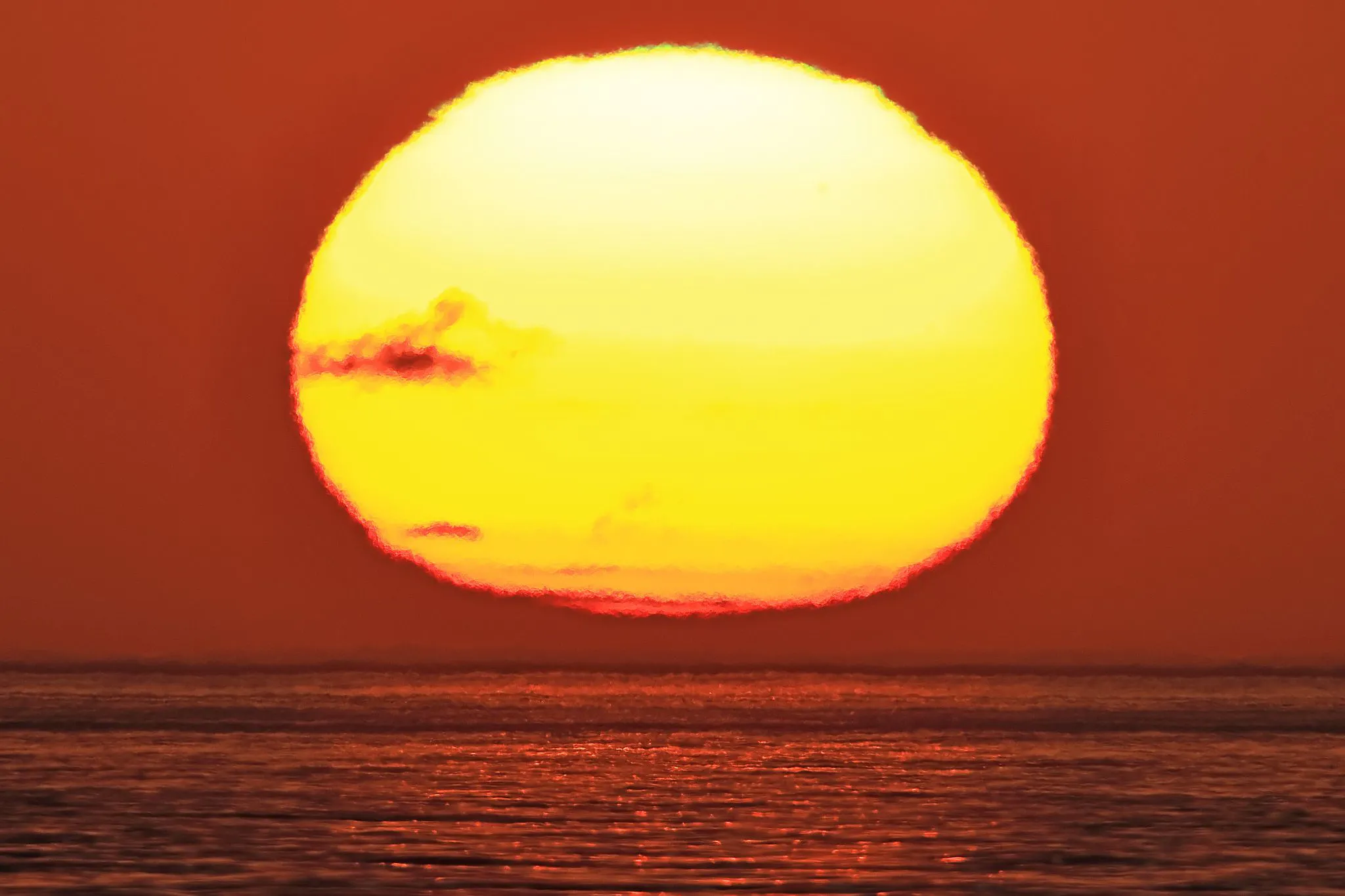 肉まんのような夕日 No.0000