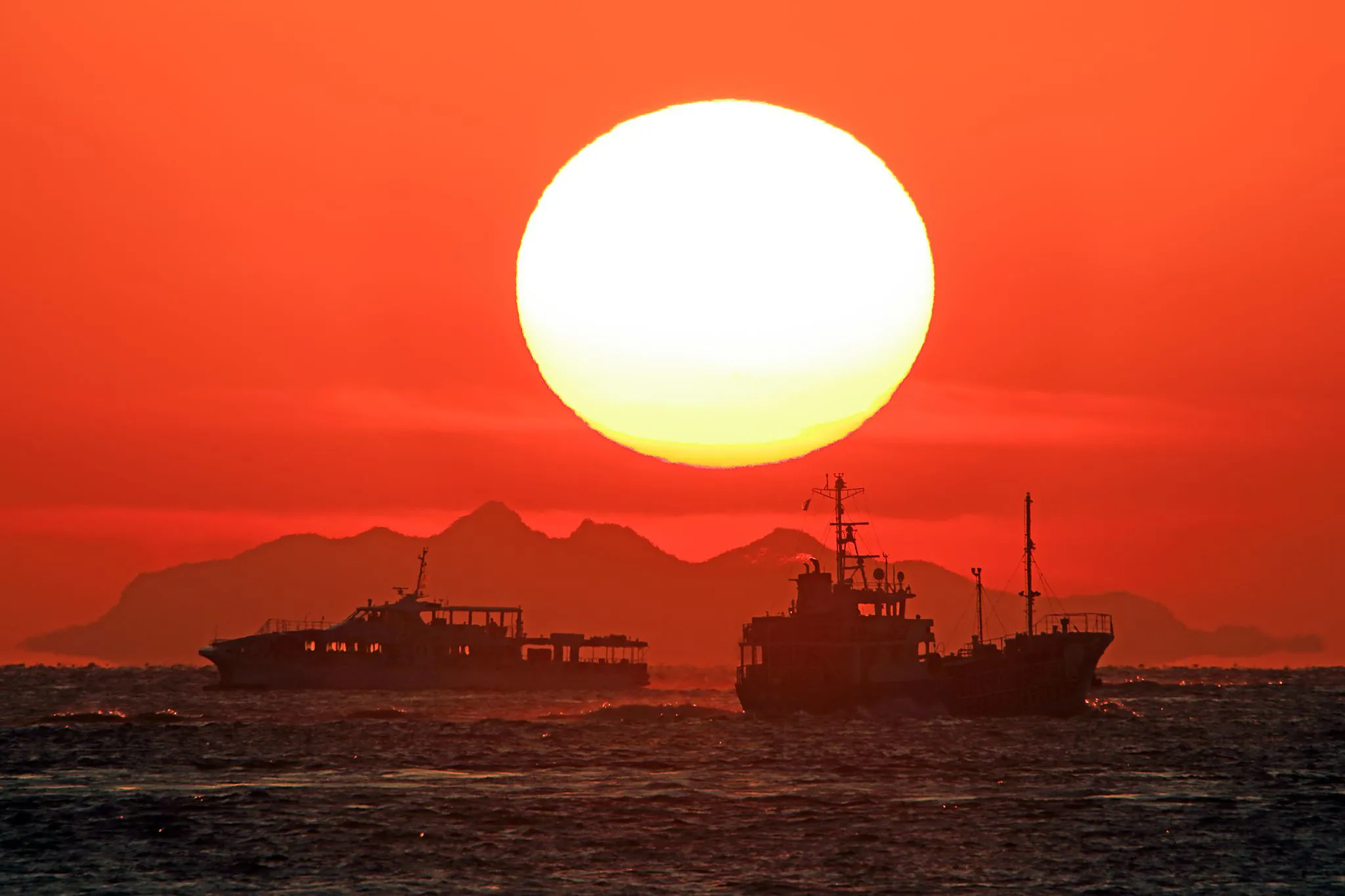 小豆島に沈む夕陽 No.0000