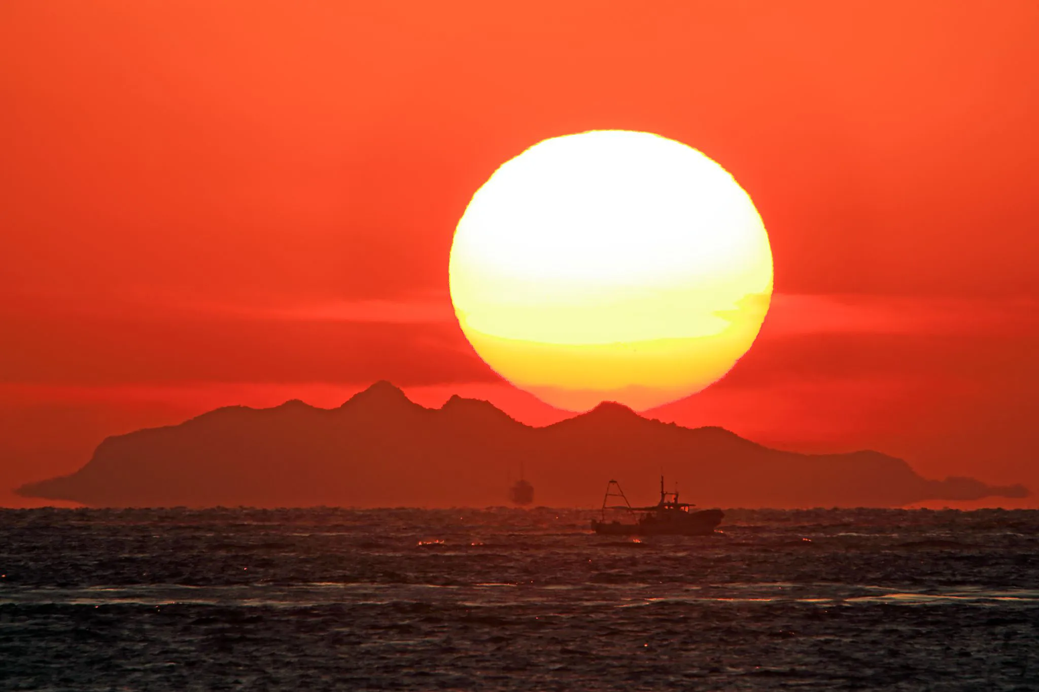 小豆島に沈む夕陽 No.0001