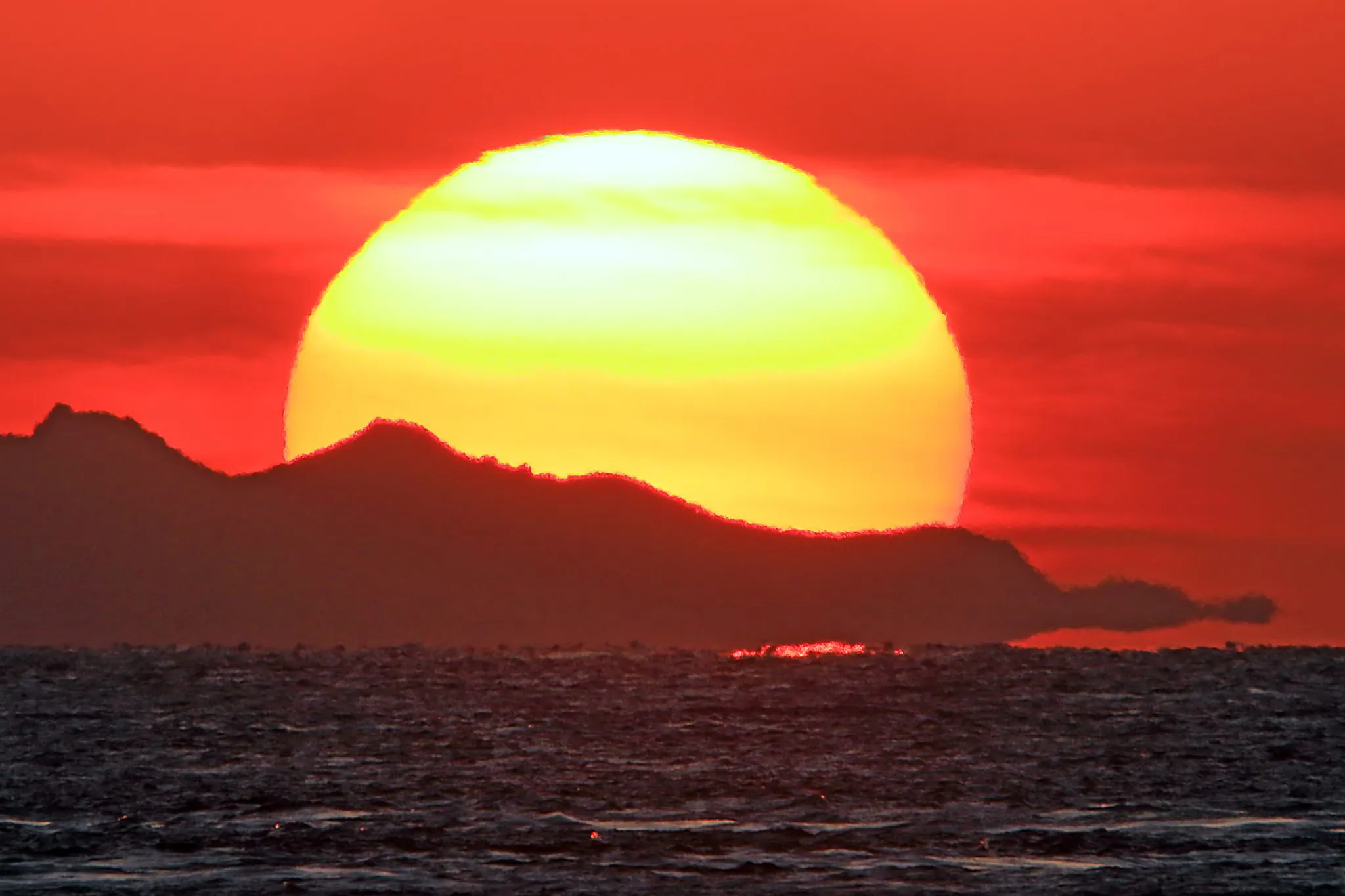 小豆島に沈む夕陽 No.0002