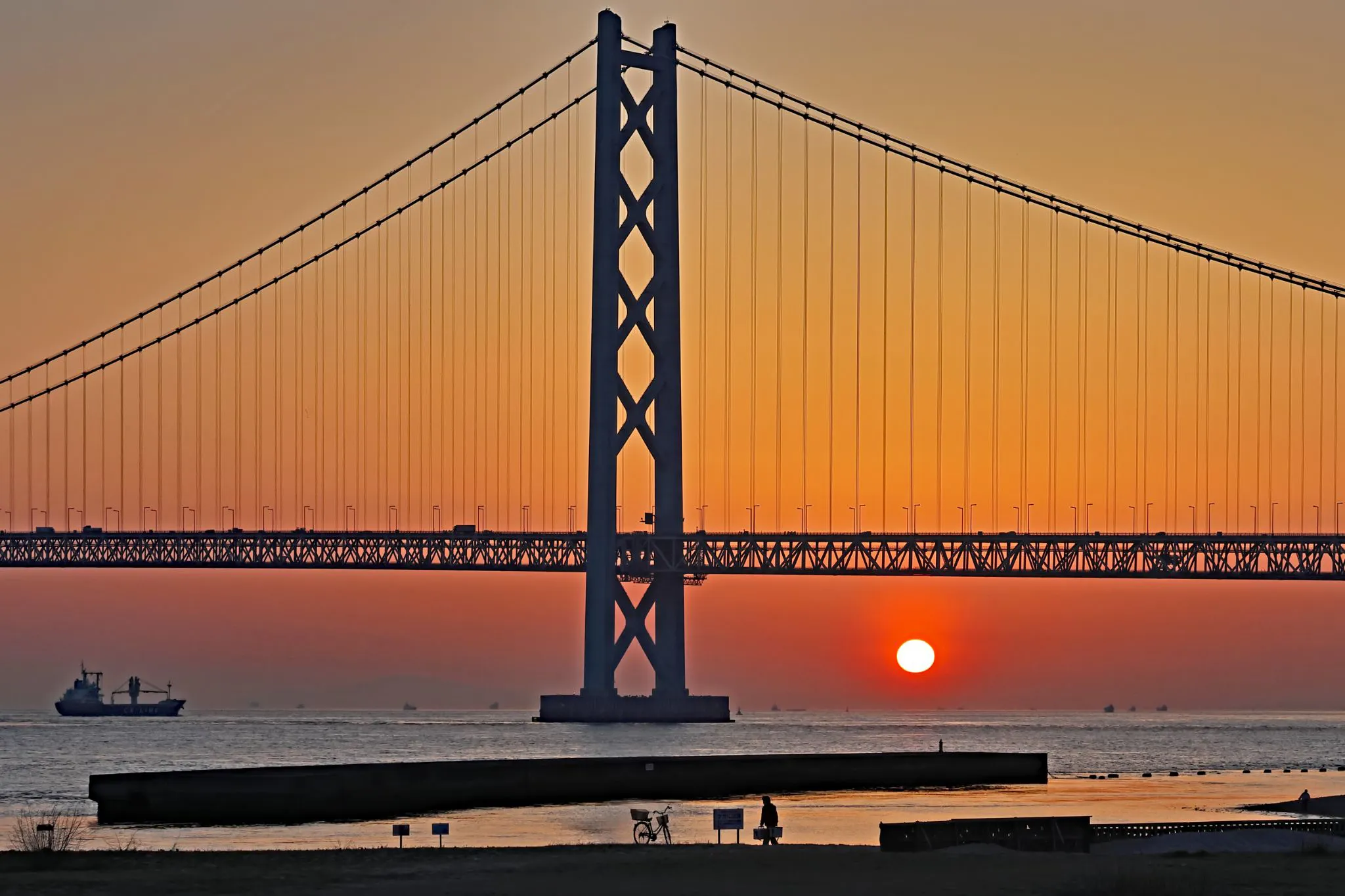 明石海峡の落日 No.0000