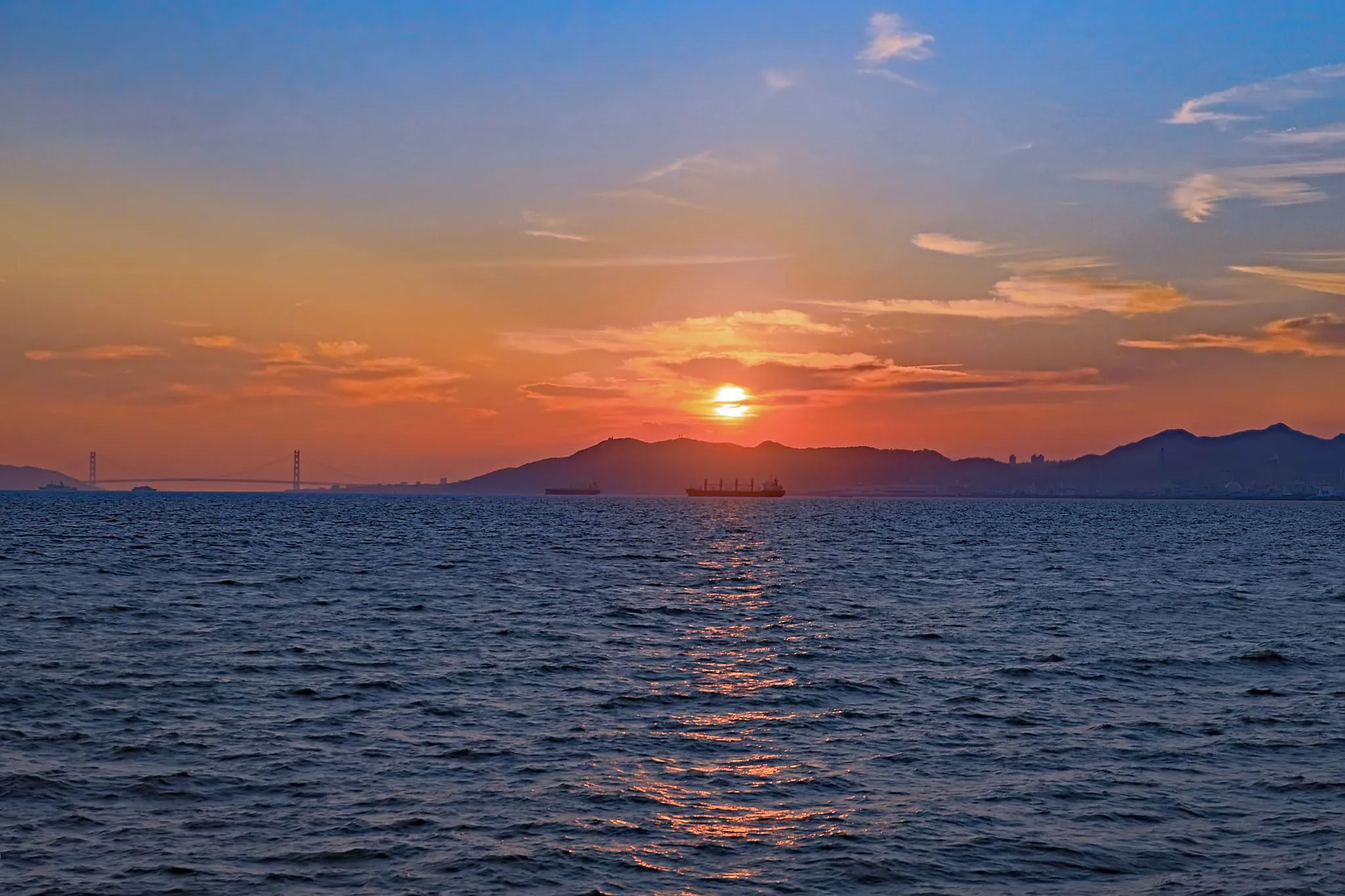 空港島からの夕陽 No.0000