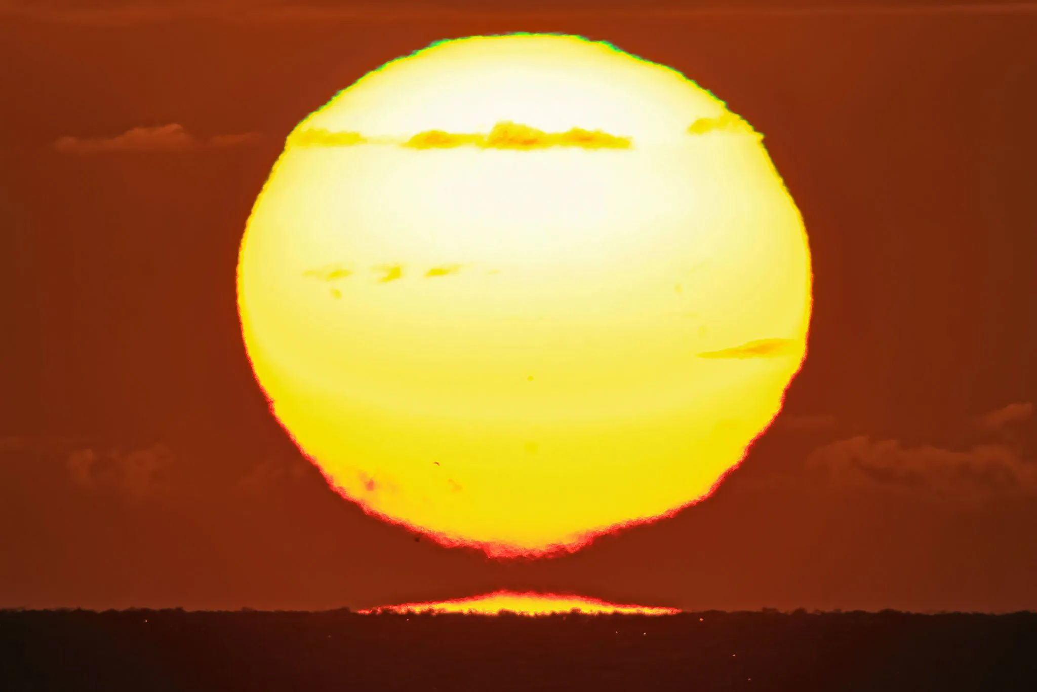 今季初のだるま夕日 No.0000