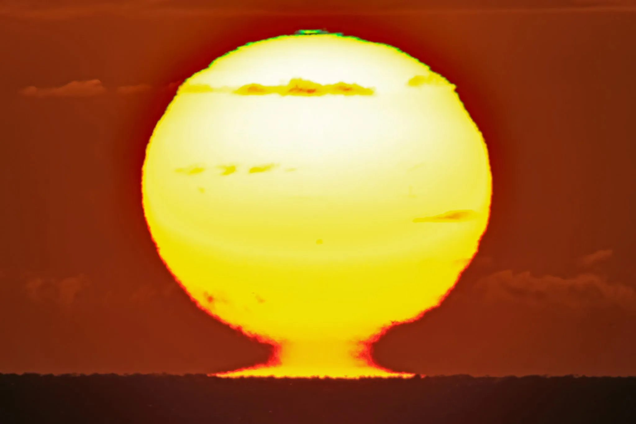 今季初のだるま夕日 No.0001