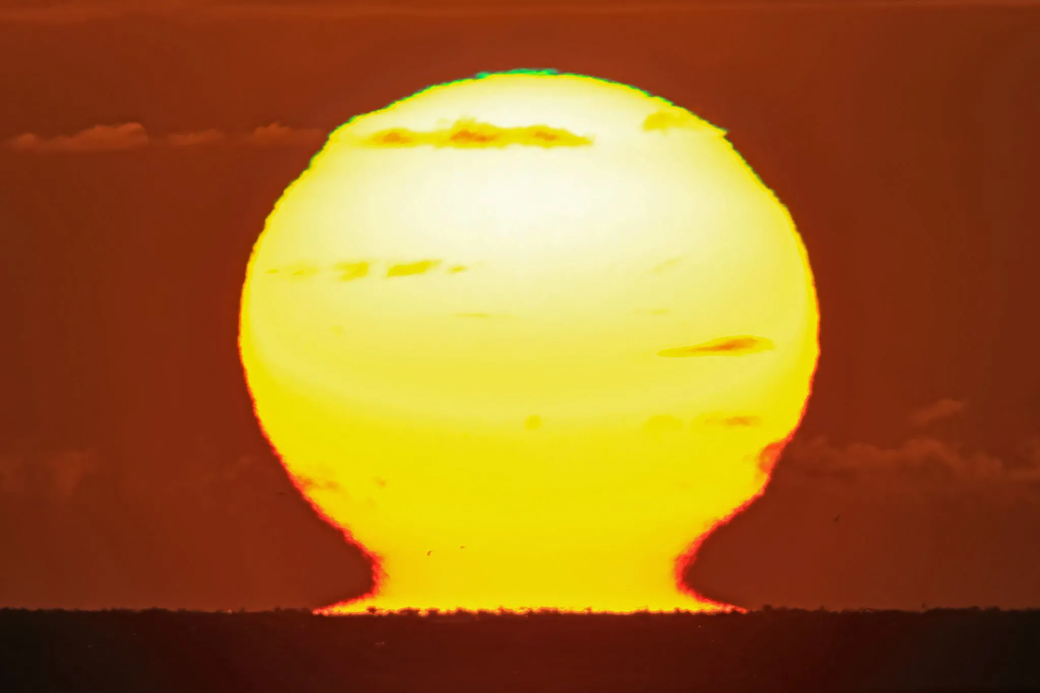今季初のだるま夕日 No.0002