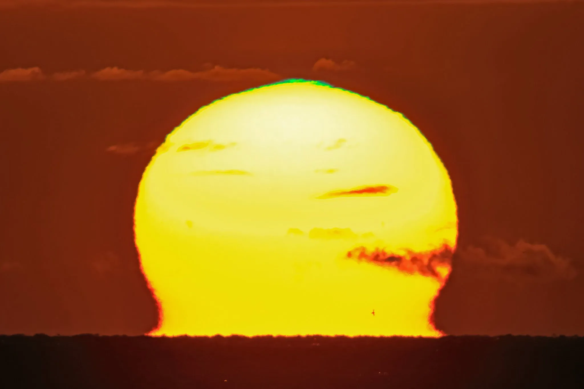 今季初のだるま夕日 No.0003