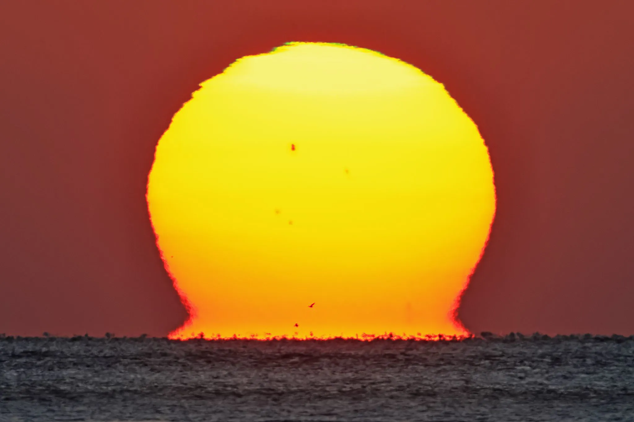 文化の日のだるま夕日 No.0002