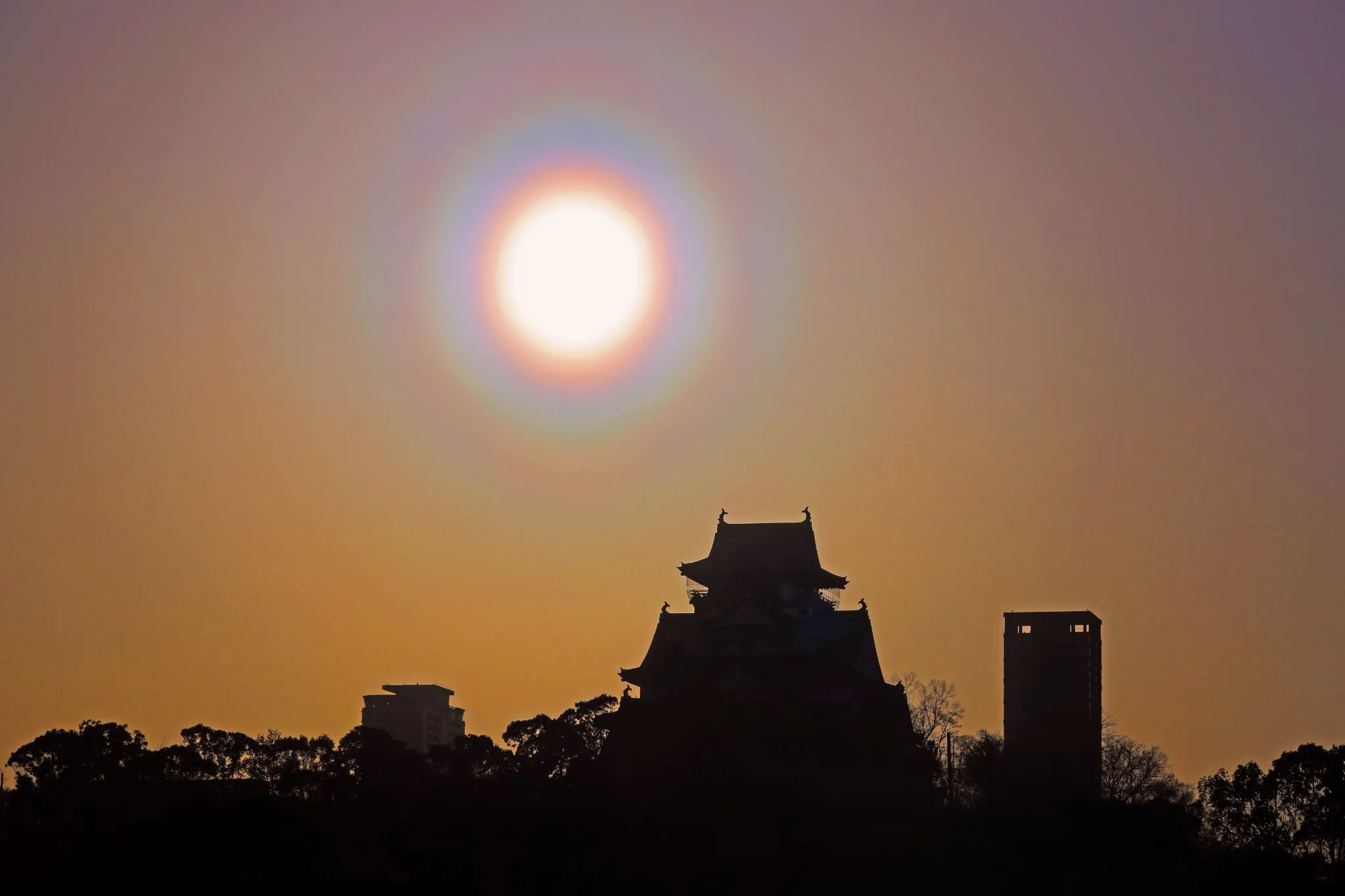 花粉光環の夕陽 No.0000
