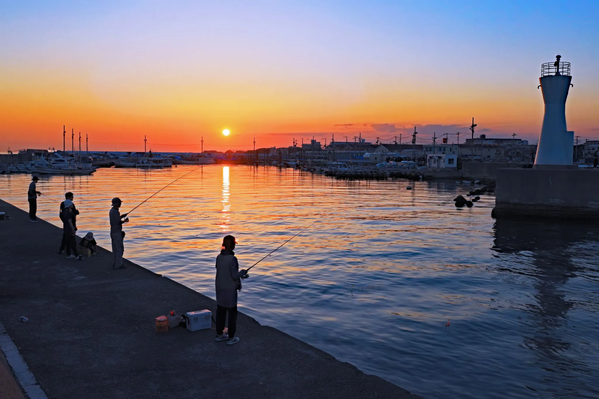 漁港の夕景 No.0000