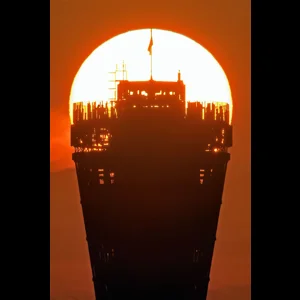コーンアイスな夕陽