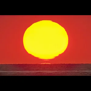 今シーズン初のだるま夕日