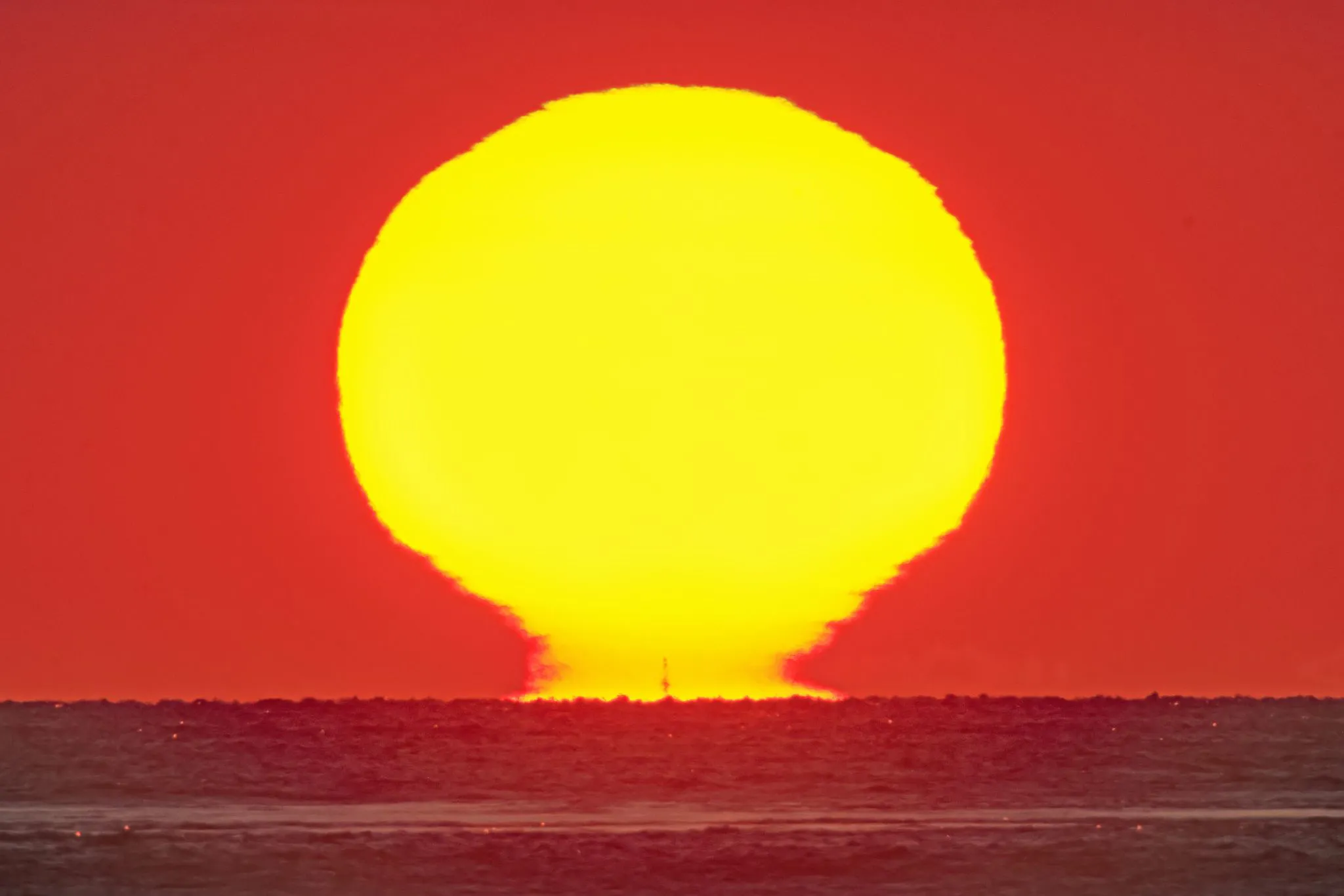 今シーズン初のだるま夕日 No.0001