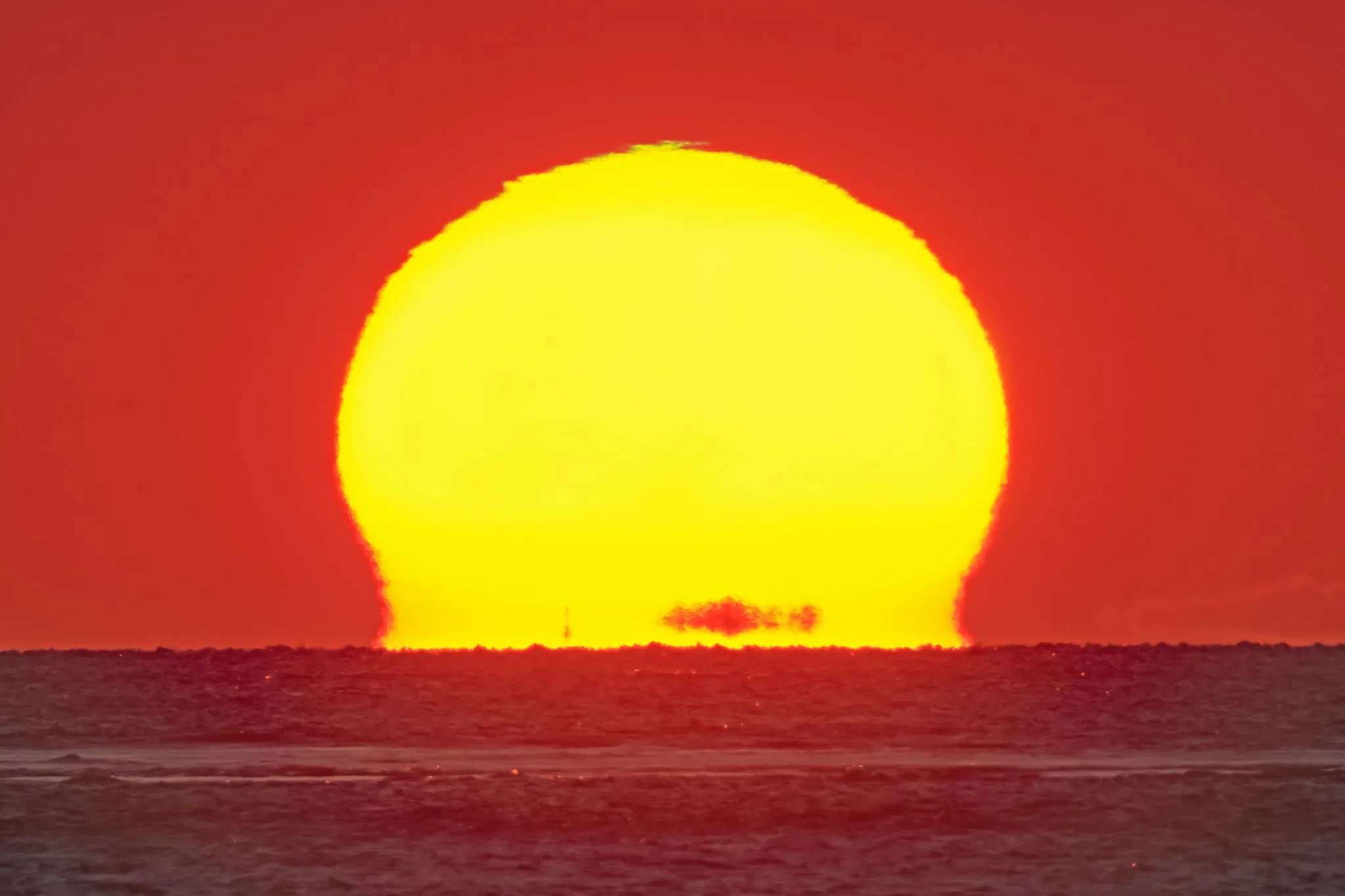 今シーズン初のだるま夕日 No.0002