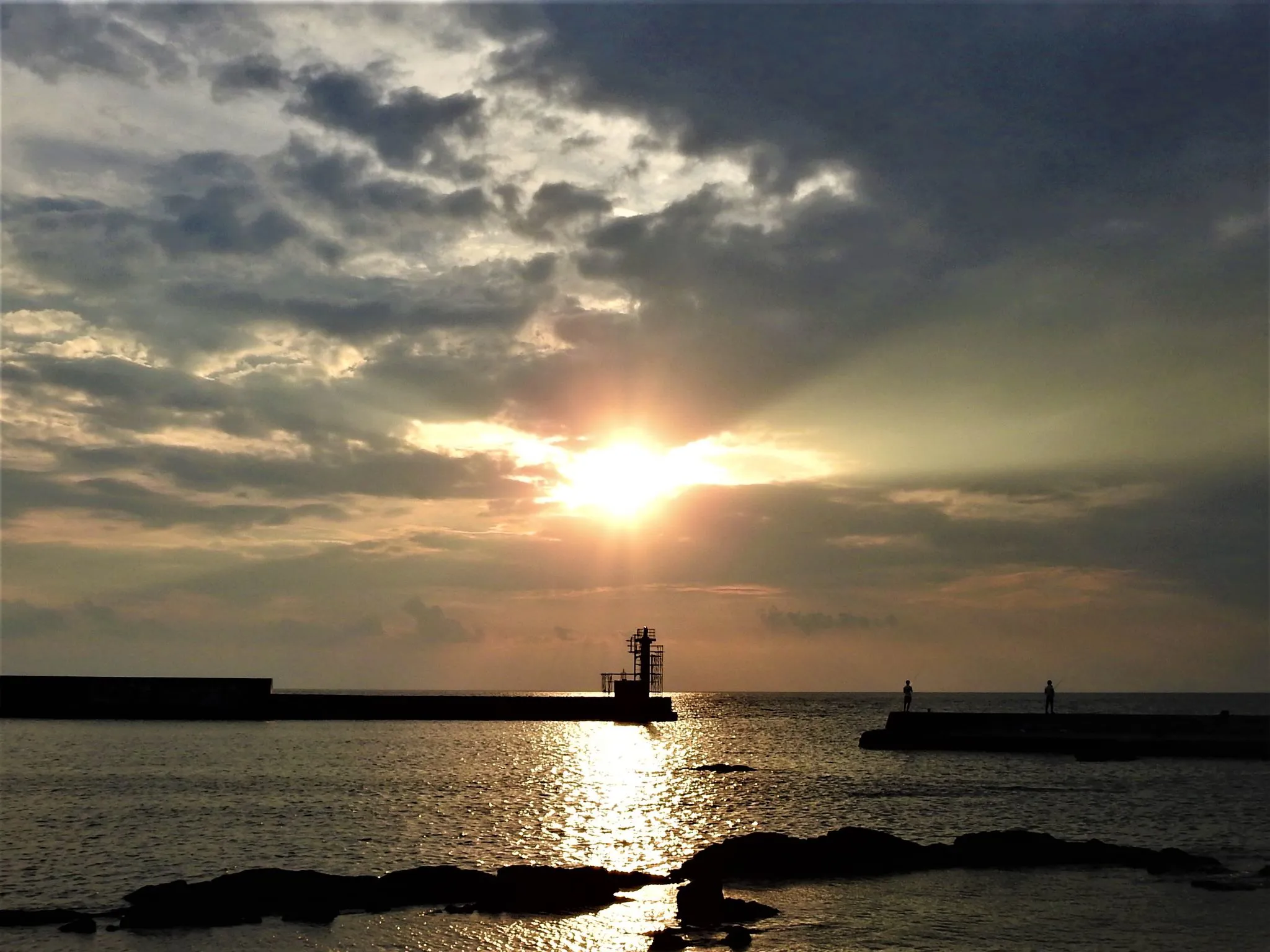 夕日と光の道 No.0000