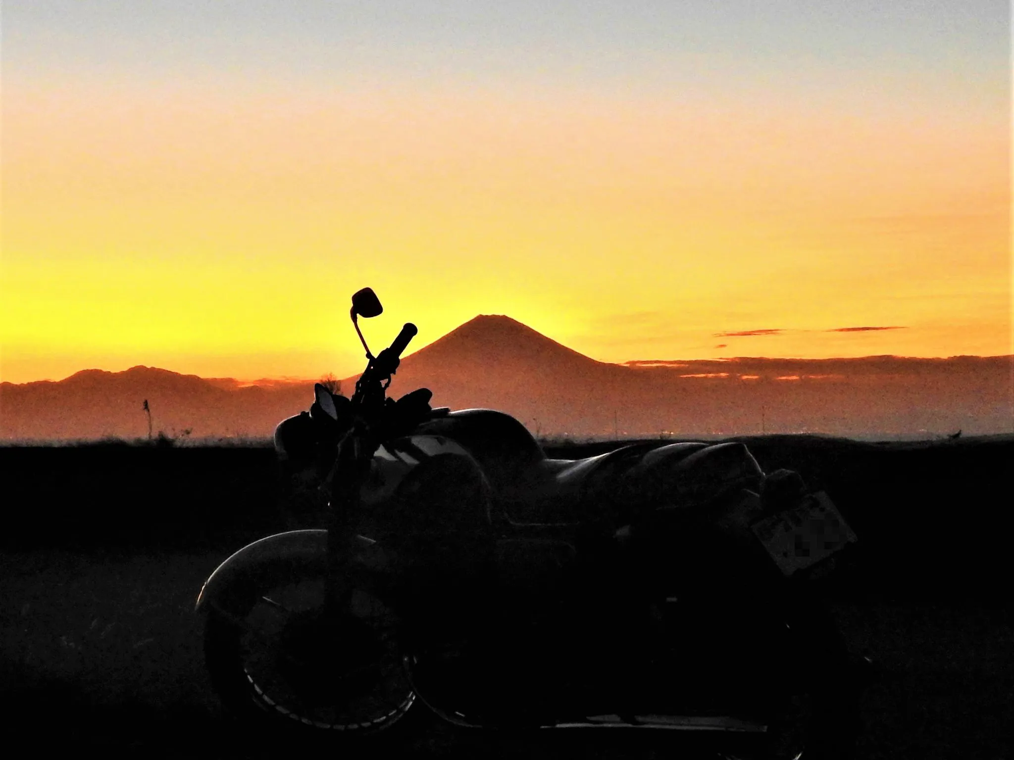 夕焼けと富士山と愛車 No.0000