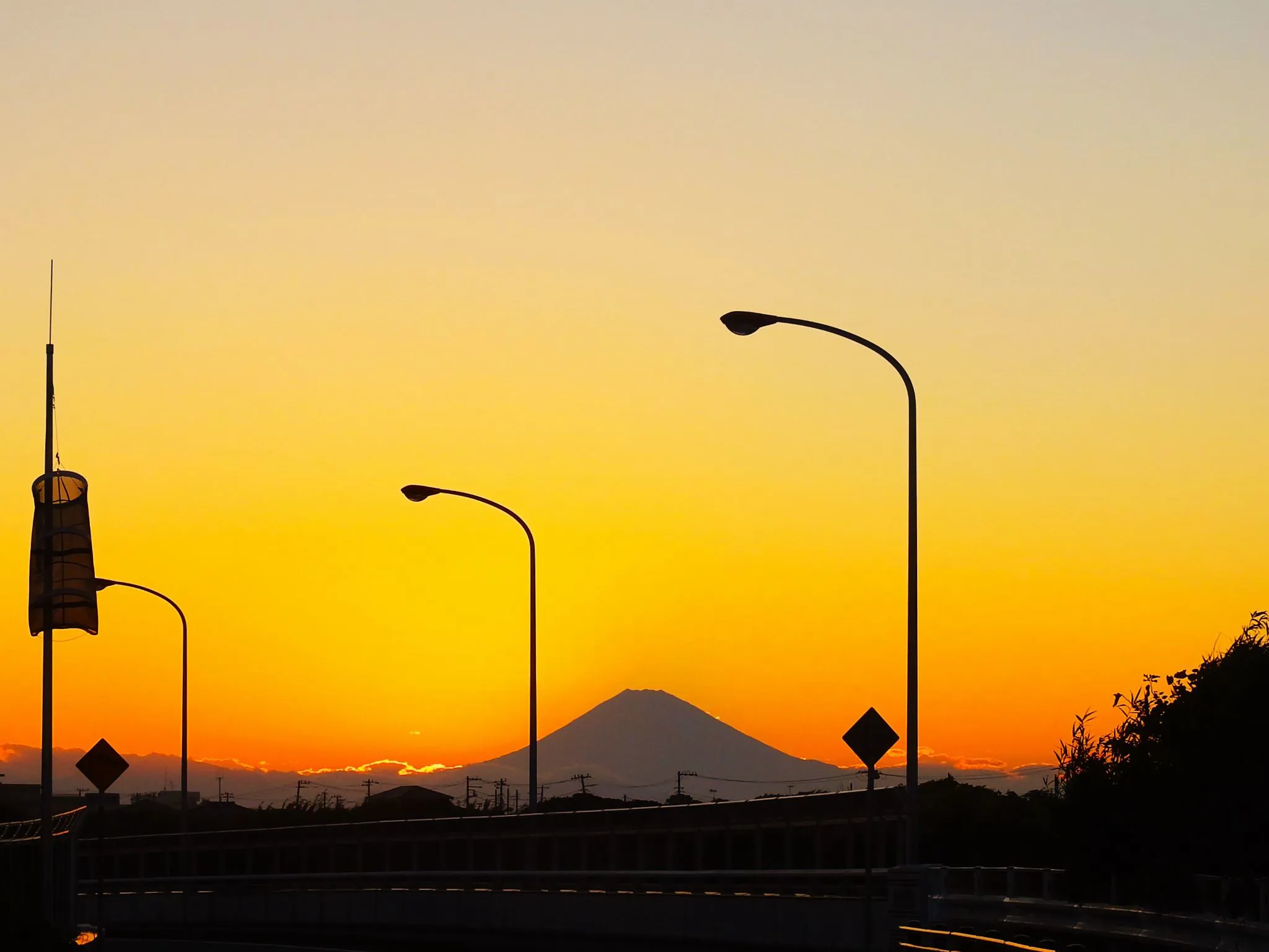 夕焼けと富士山 No.0000