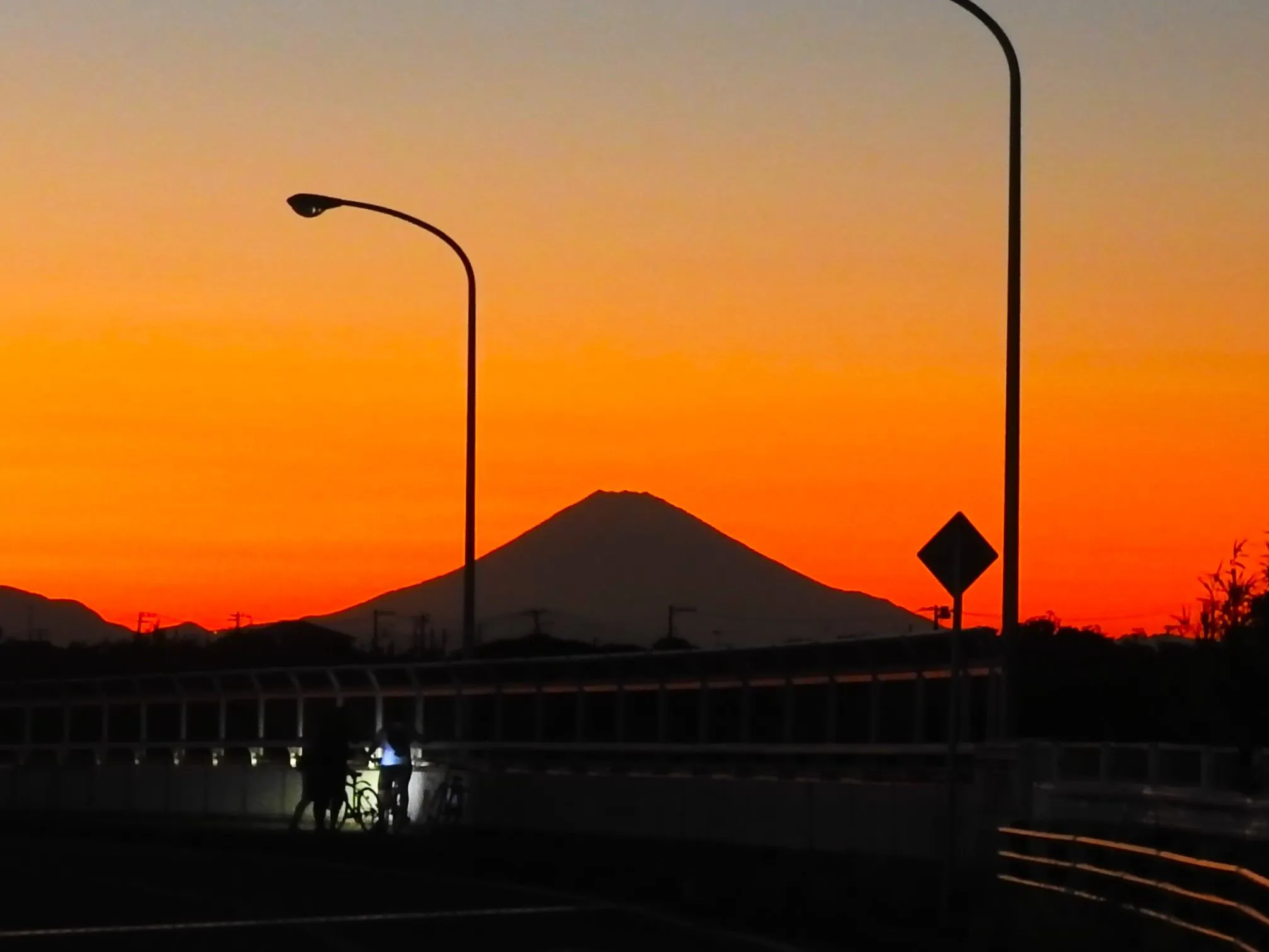 夕焼けと富士山 No.0000