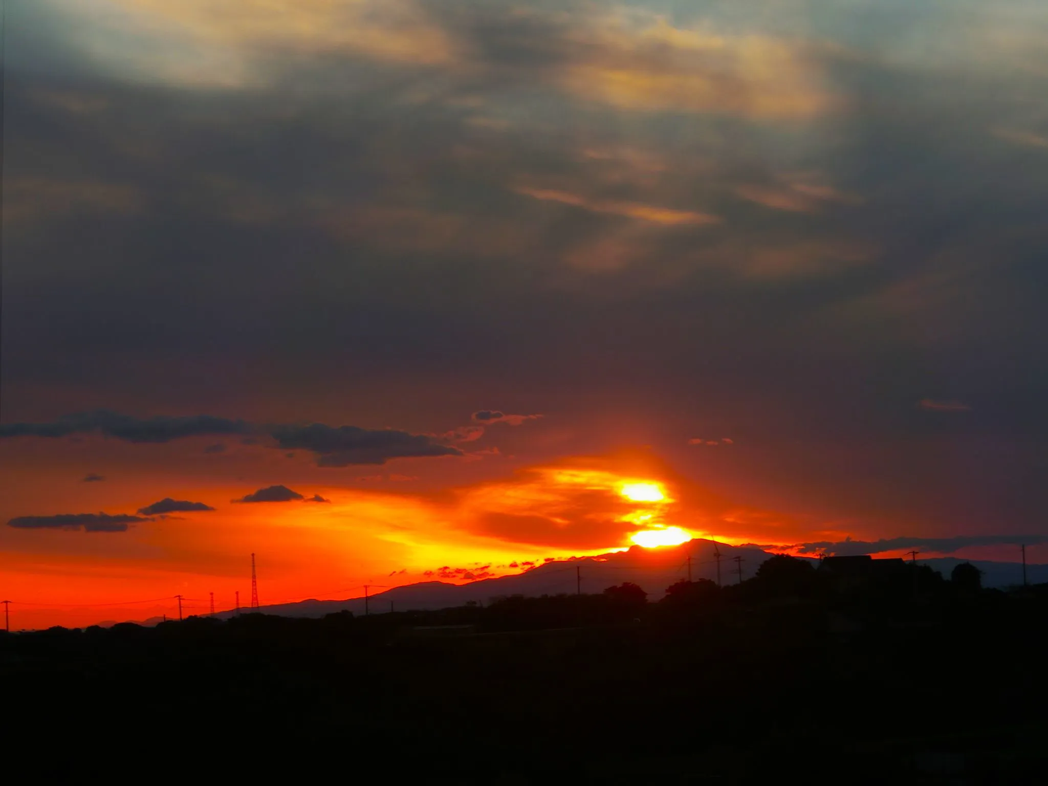 日没間際の夕焼け空 No.0000