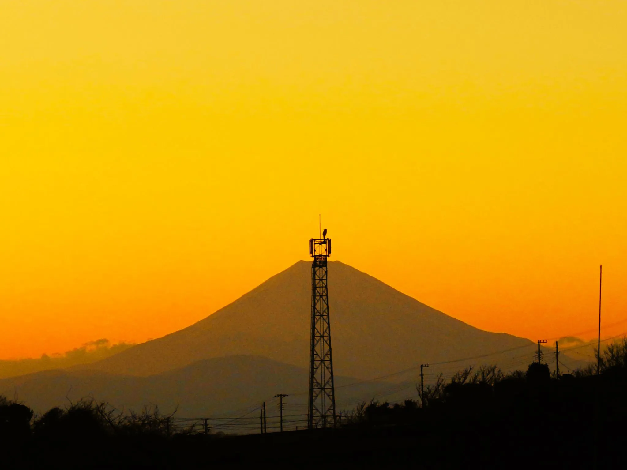 富士山と電波塔のコラボ No.0000