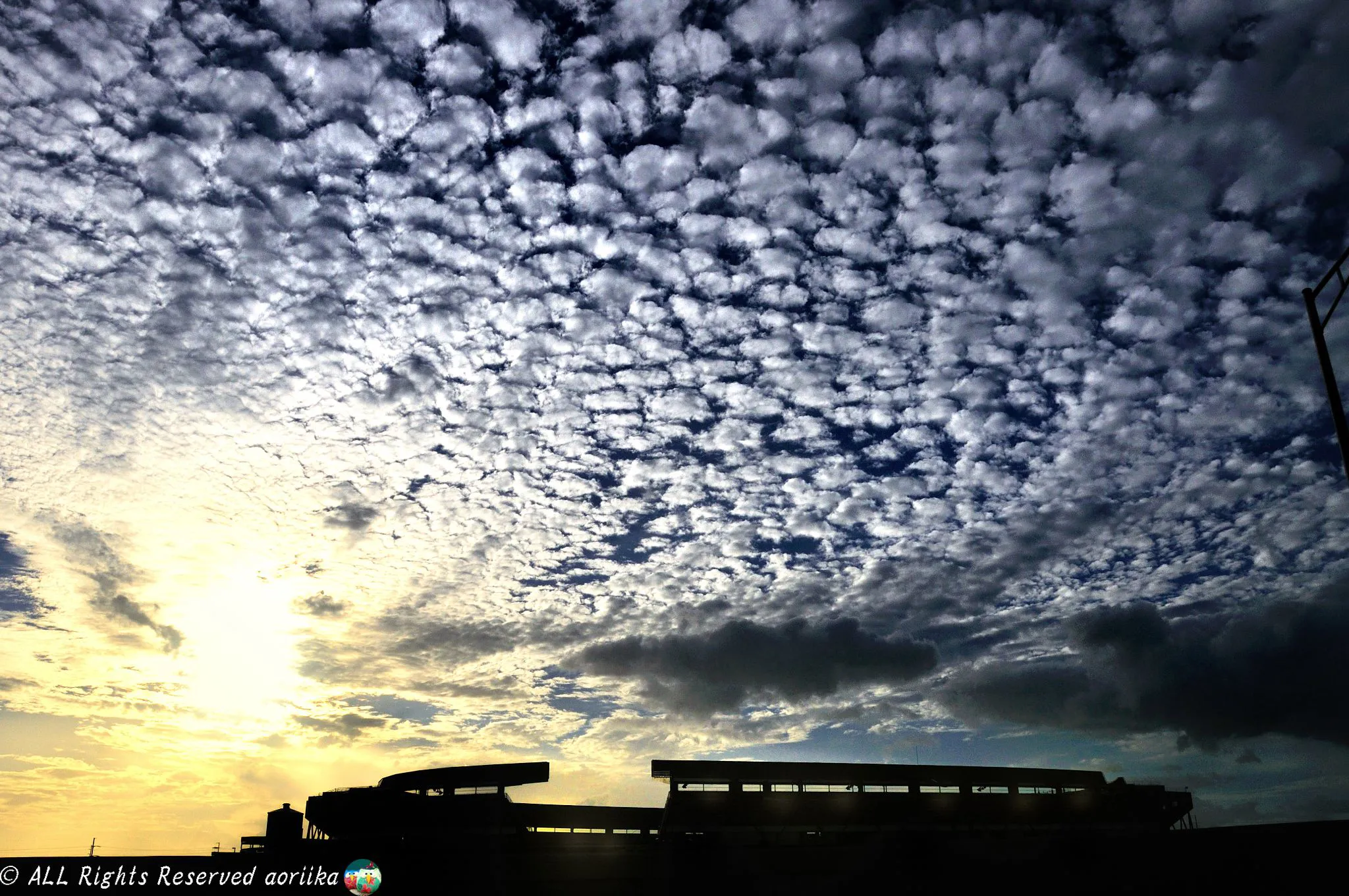 Aloha Stadium  sunset clouds No.0000