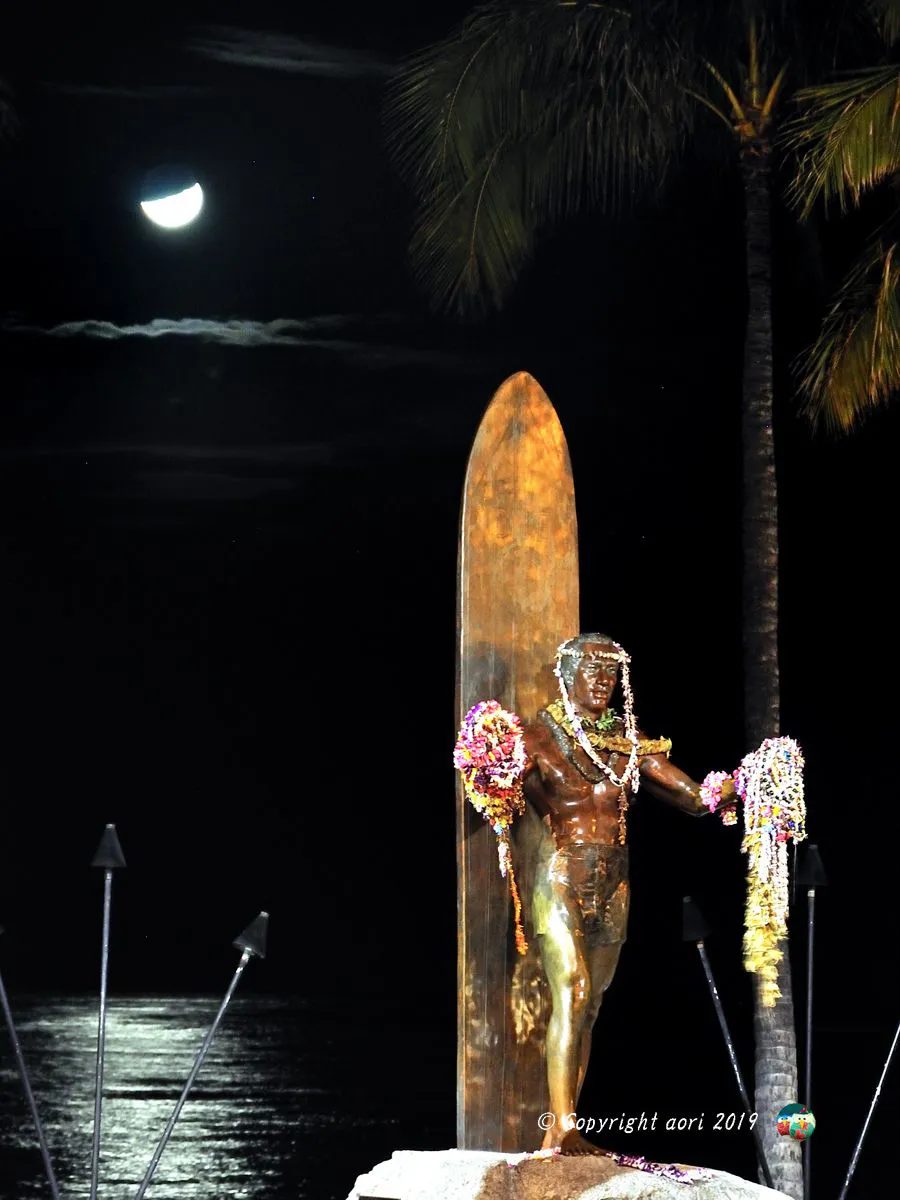 Moonlight Duke Paoa Kahanamoku Statue No.0000