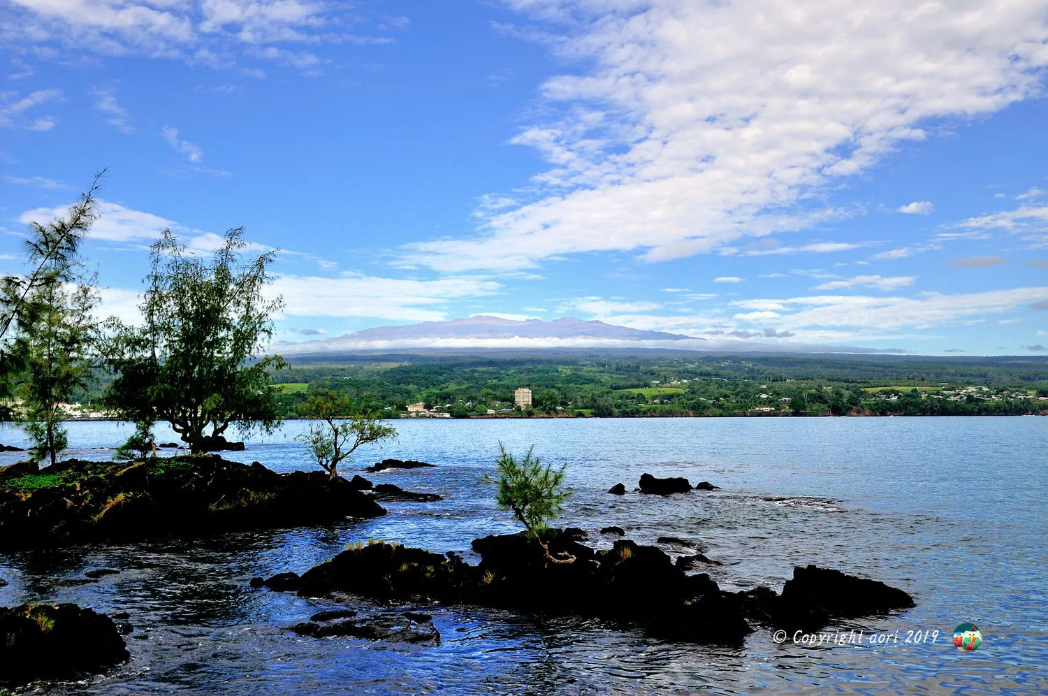 View of Mauna Kea over Hilo Bay No.0000