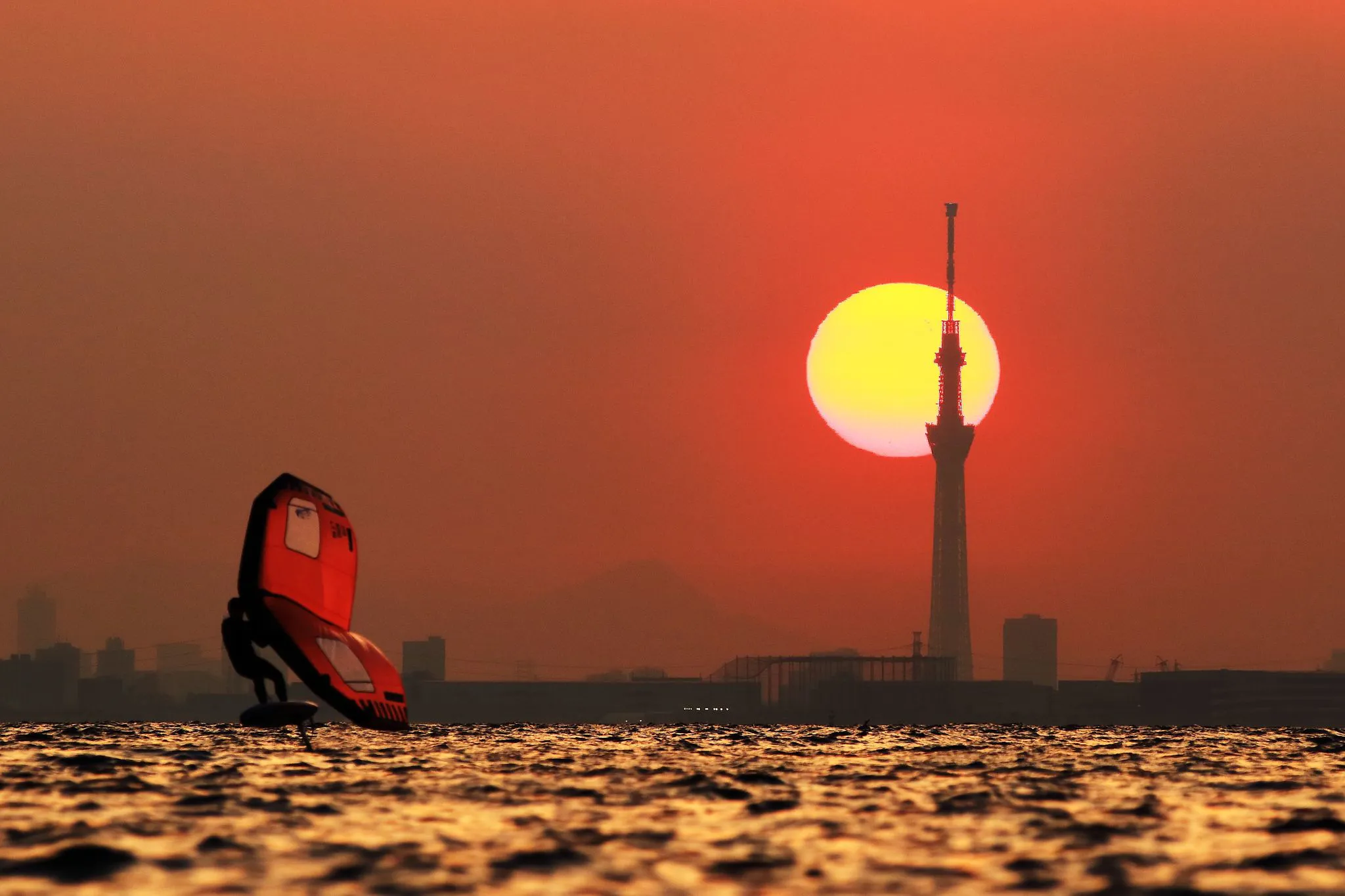夕日とスカイツリー No.0000