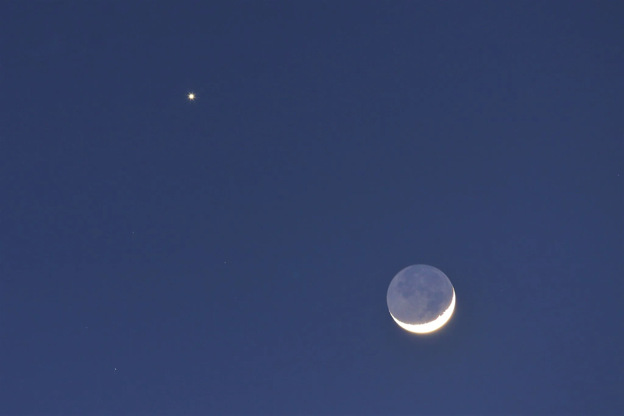 三日月と金星 No.0000