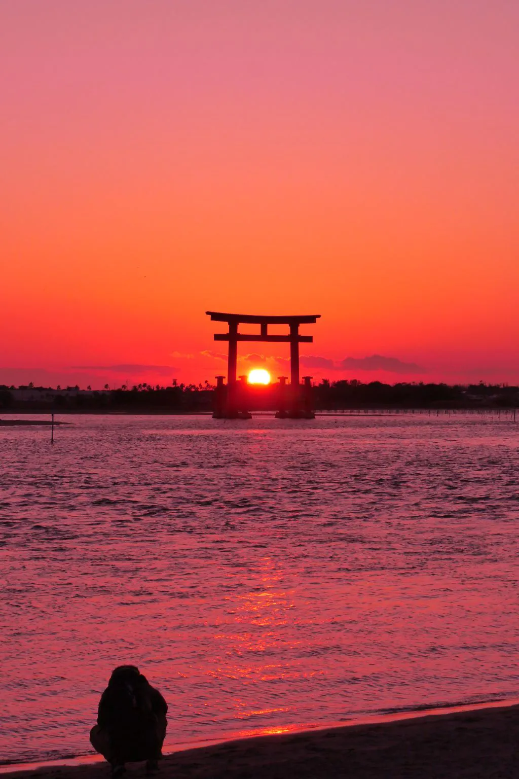 弁天島の鳥居⛩️の弁天夕照 No.0003